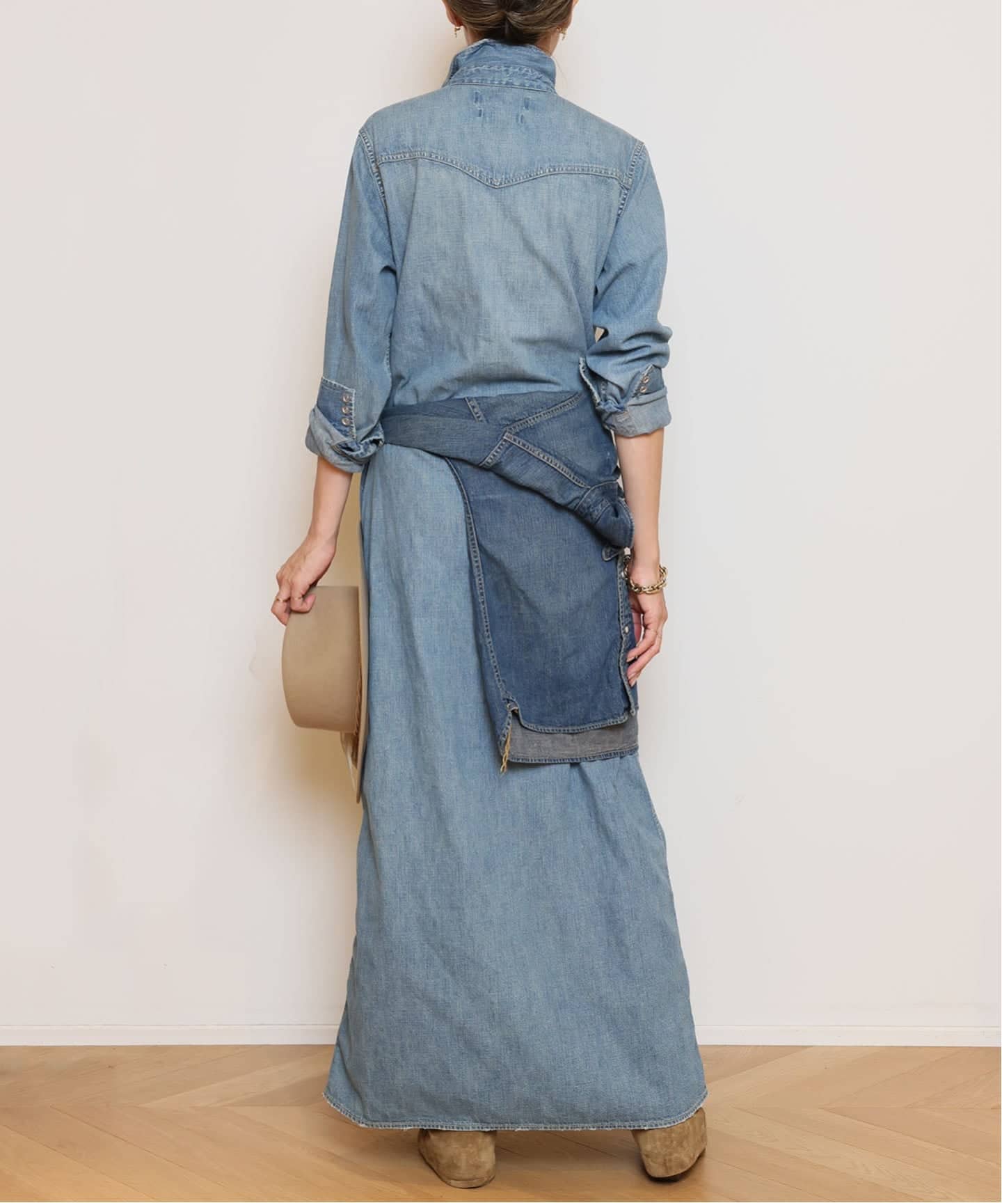 REMI RELIEF/レミレリーフ】DENIM シャツドレス（シャツワンピース