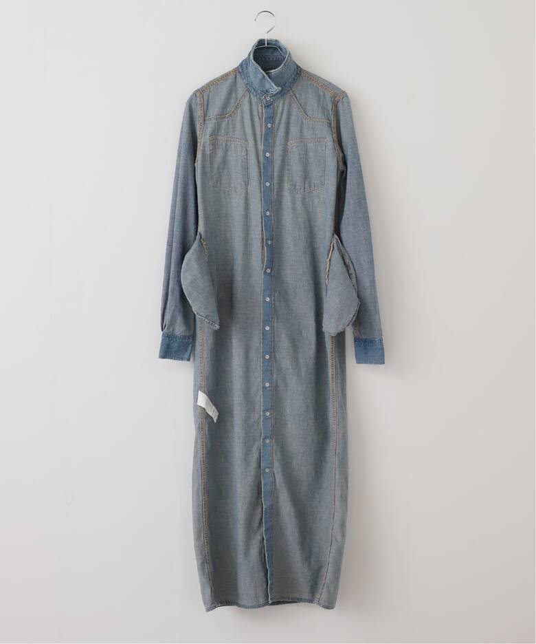 REMI RELIEF/レミレリーフ】DENIM シャツドレス（シャツワンピース  