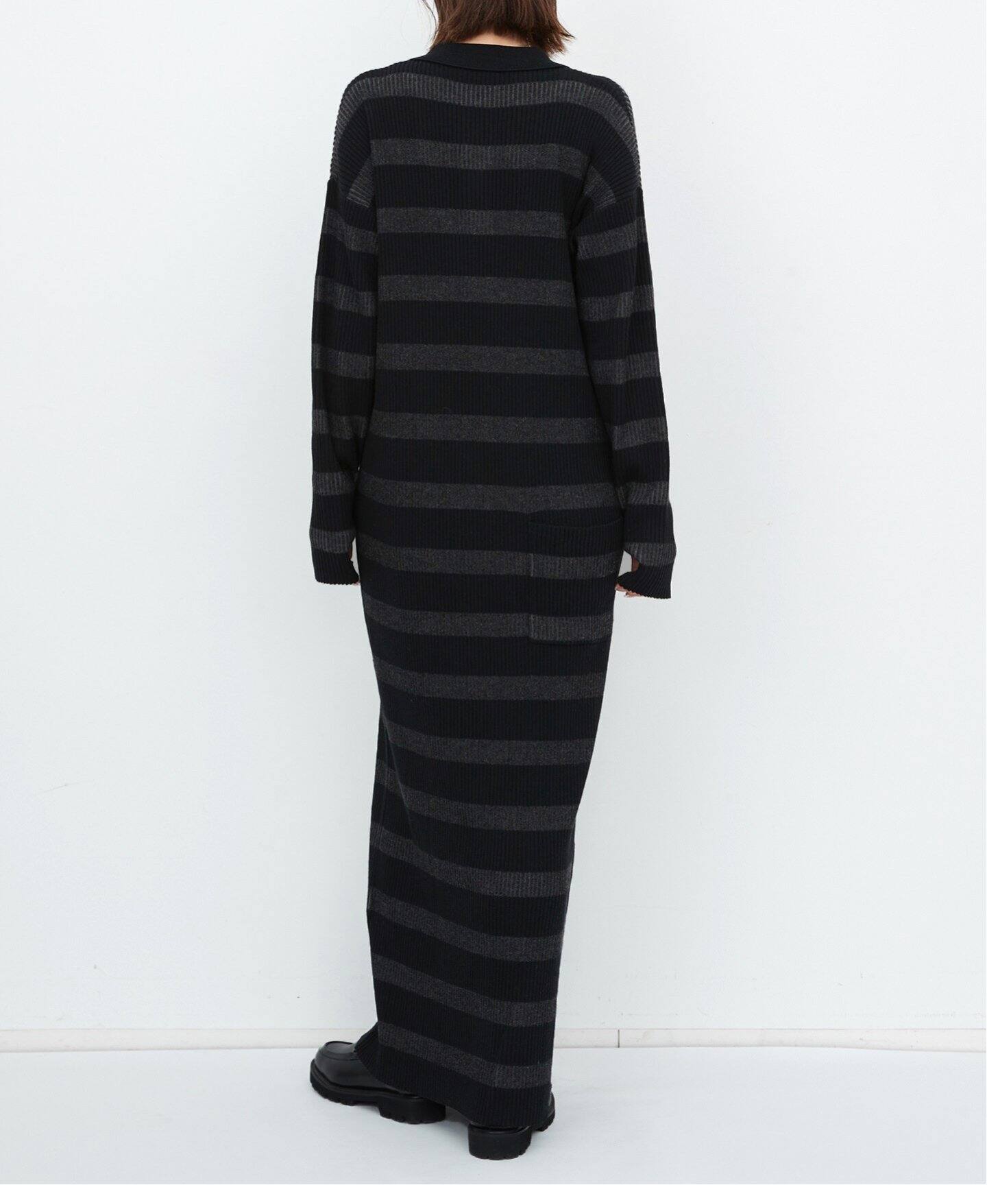Border Knit Dress（ワンピース）｜L 