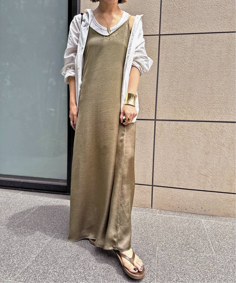Satin Cami Dress（ワンピース）｜L 