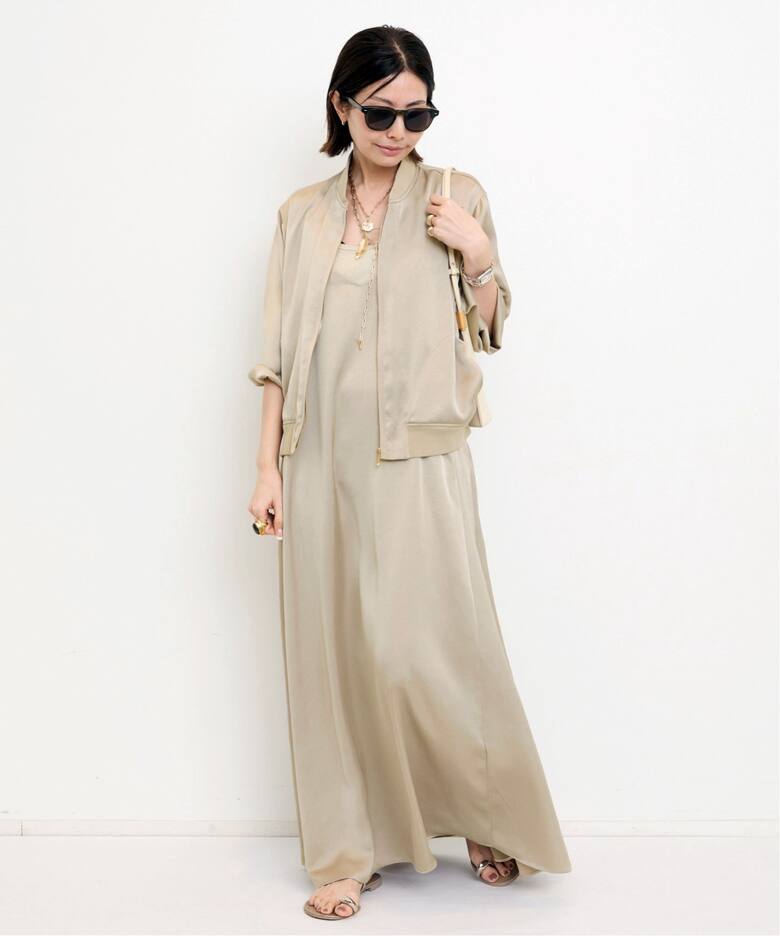 Satin Cami Dress（ワンピース）｜L 