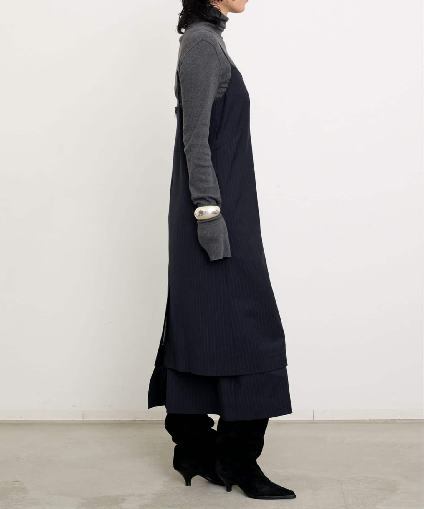 TIBI/ティビ】 PINSTRIPE SLIP DRESS（ワンピース）｜L