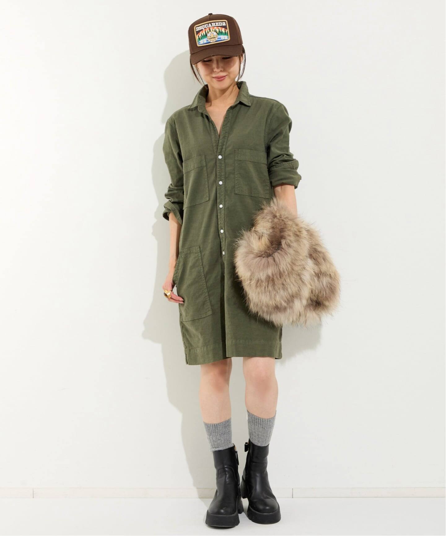 FRANK&EILEEN/フランクアンドアイリーン】 SHORT SHIRTS DRESS