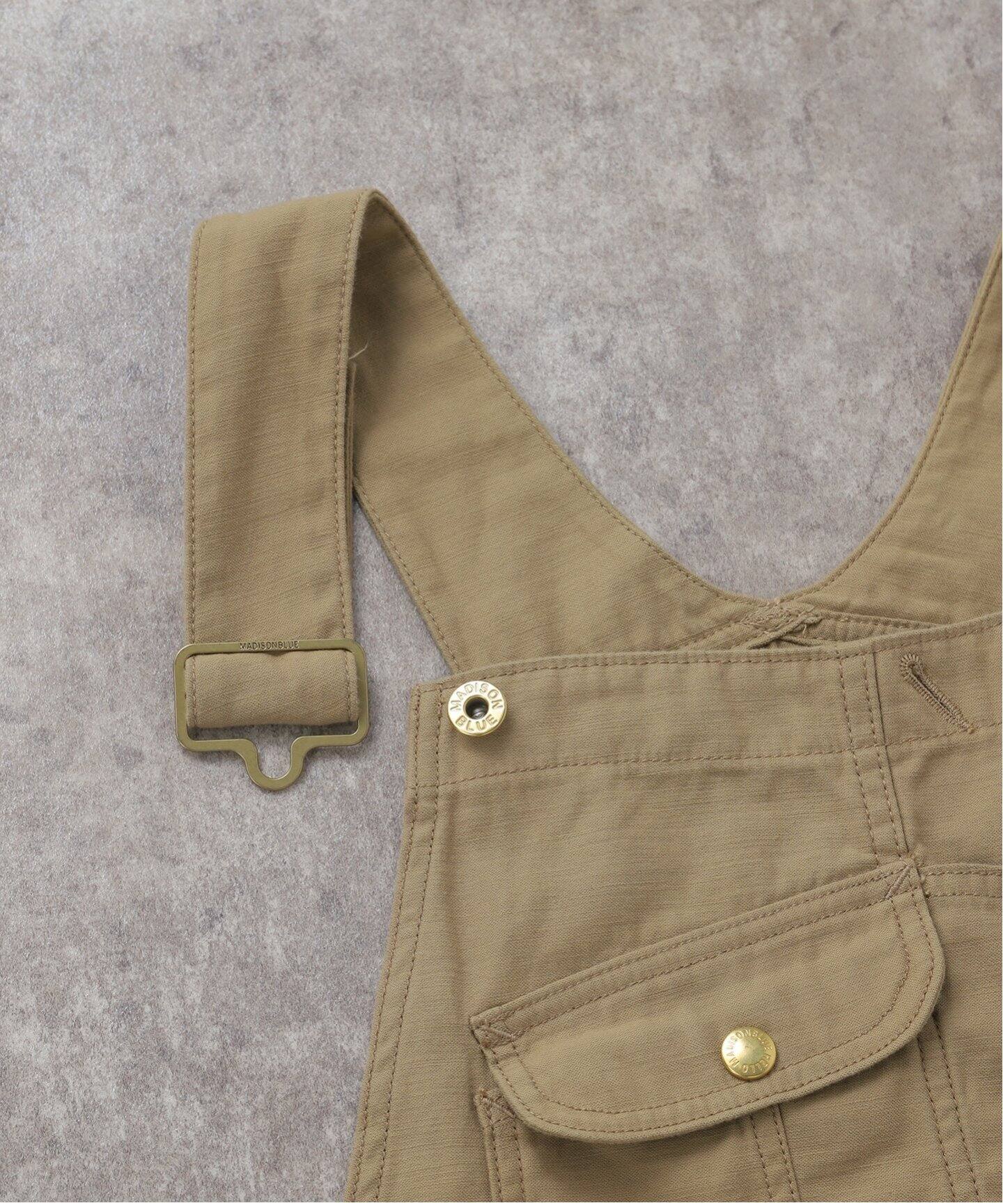 サロペット・オーバーオール・オールインワン MADISONBLUE JUMPER MAXI SKIRT DENIM01 MADISONBLUE(マディソンブルー)のJUMPER SKIRT MAXI PE TWILL