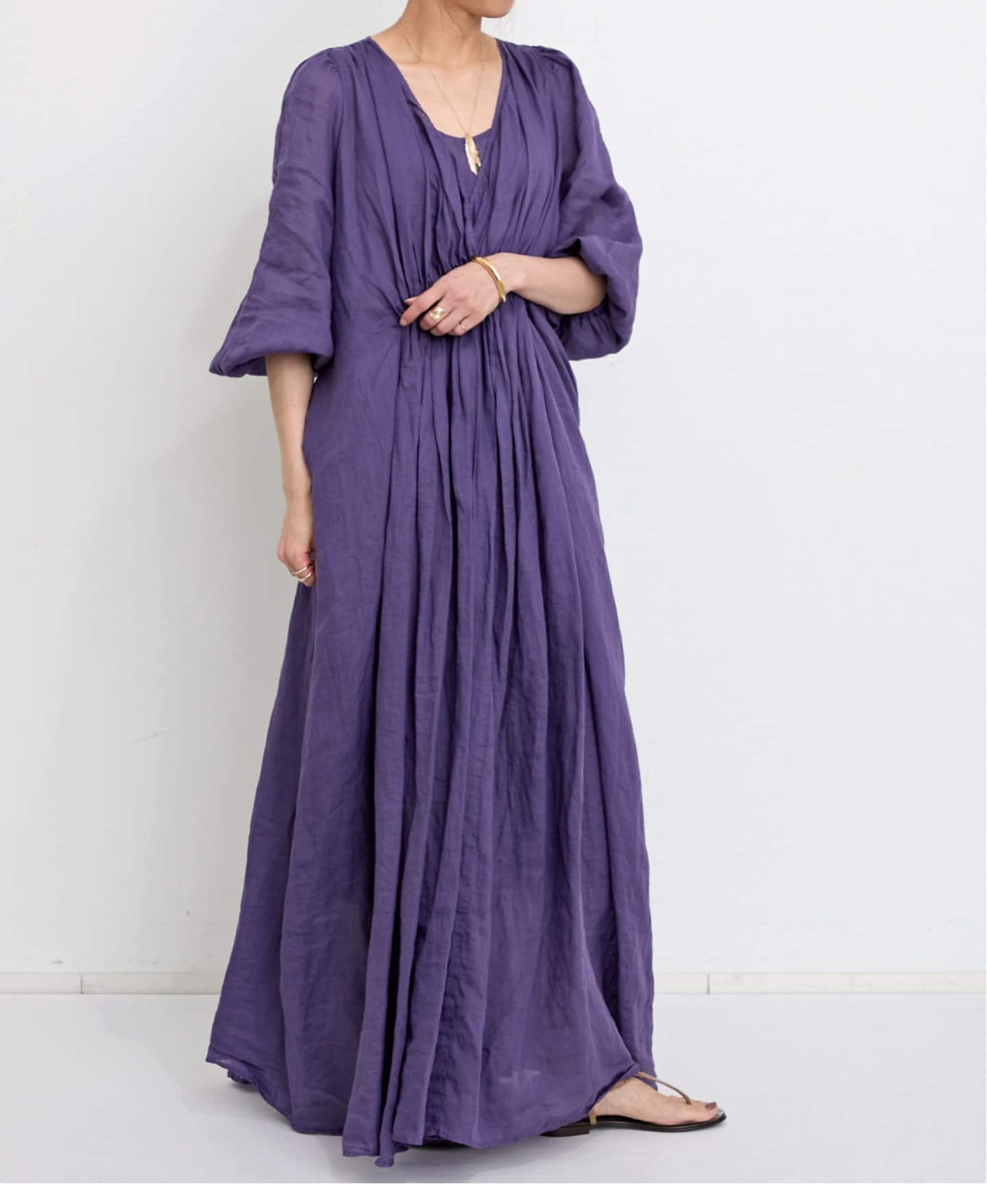 COL PIERROT/コル ピエロ】 RAMIE MAXI DRESS（ワンピース）｜L