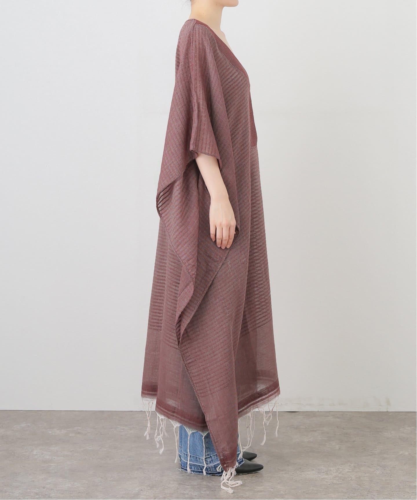 SU PARIS/ス パリス】 JIMBA FRINGE LONG DRESS（ワンピース）｜L