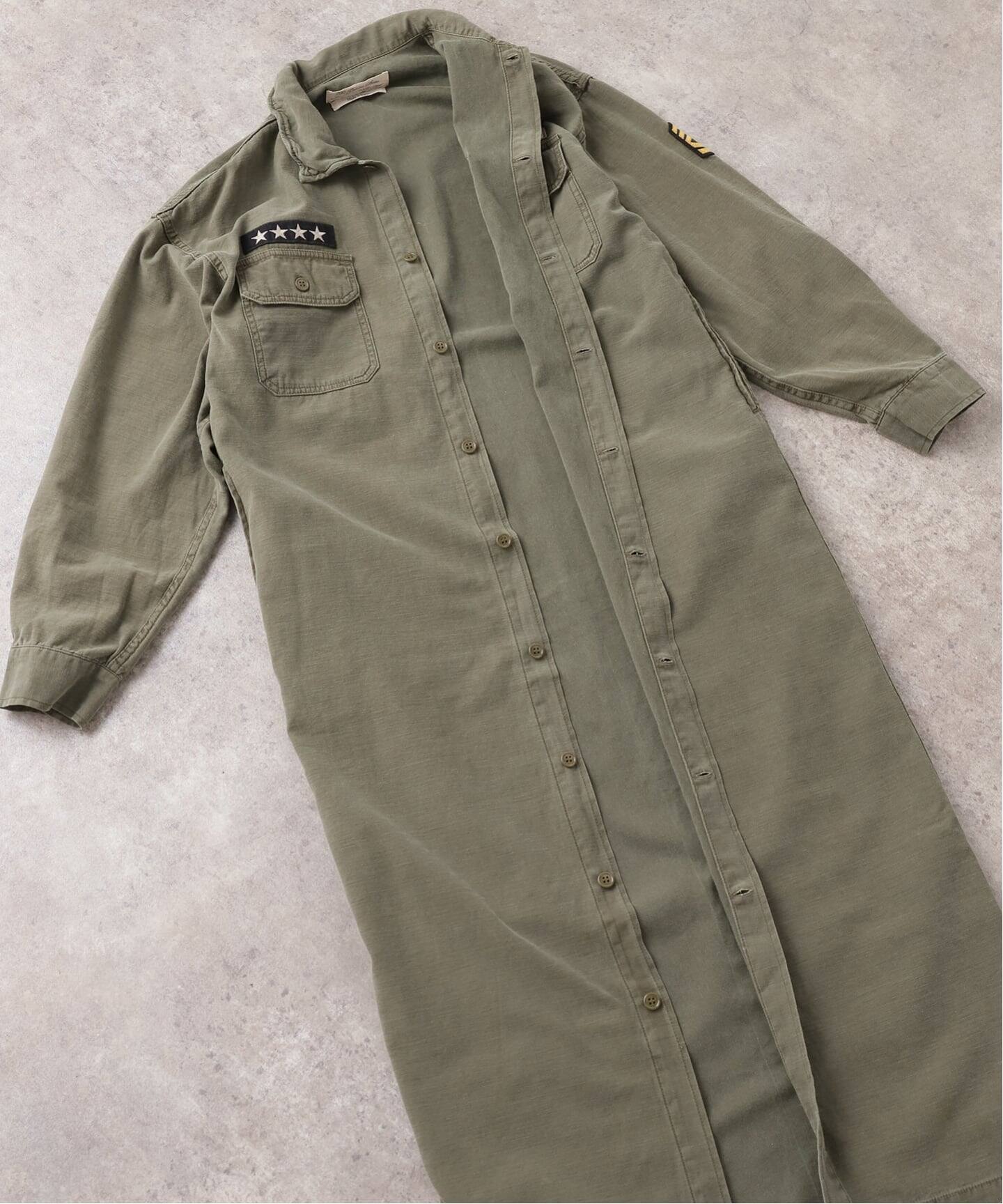 REMI RELIEF/レミ レリーフ】 MILITARY SHIRTS DRESS（シャツ 