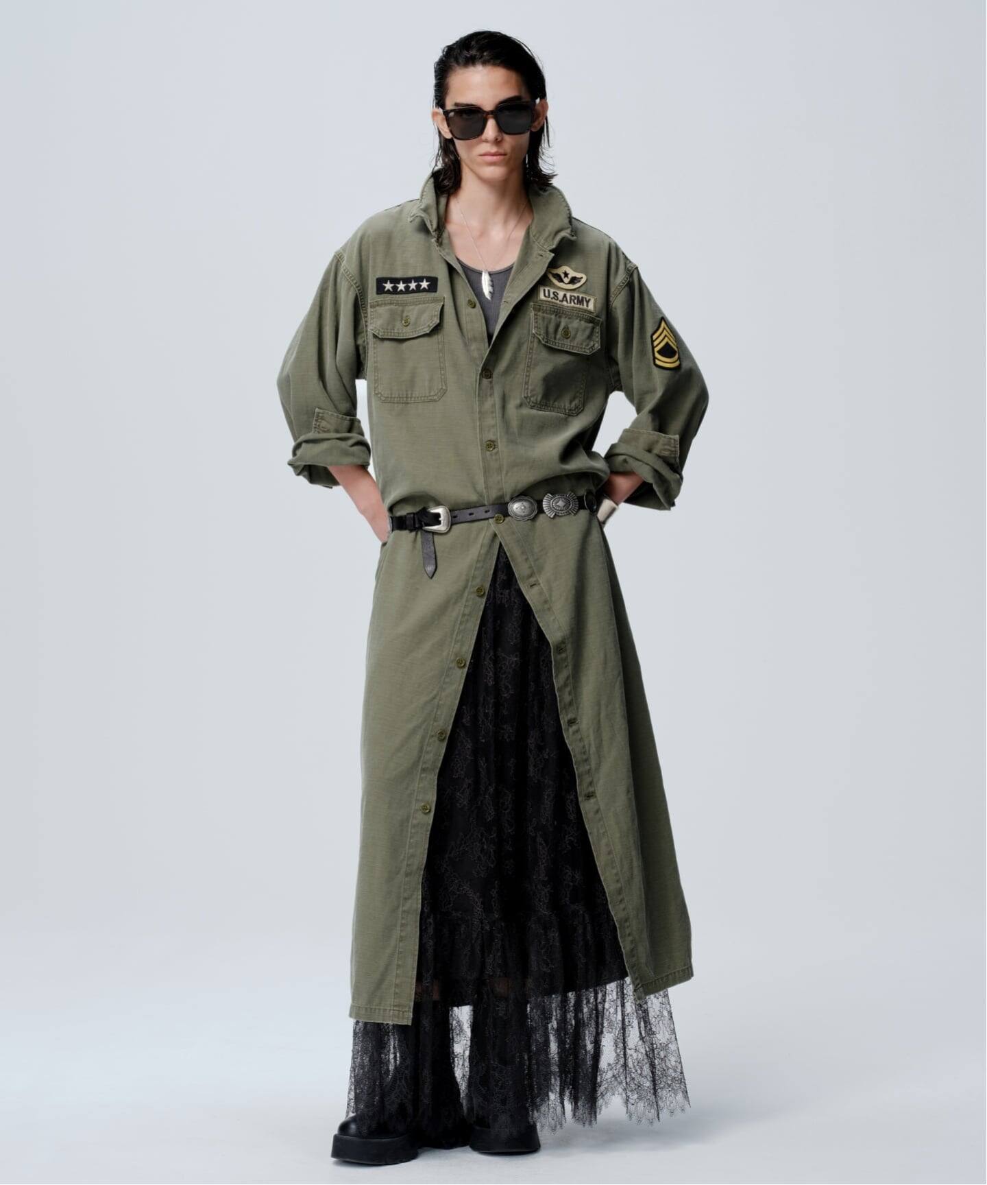REMI RELIEF/レミ レリーフ】 MILITARY SHIRTS DRESS（シャツ 