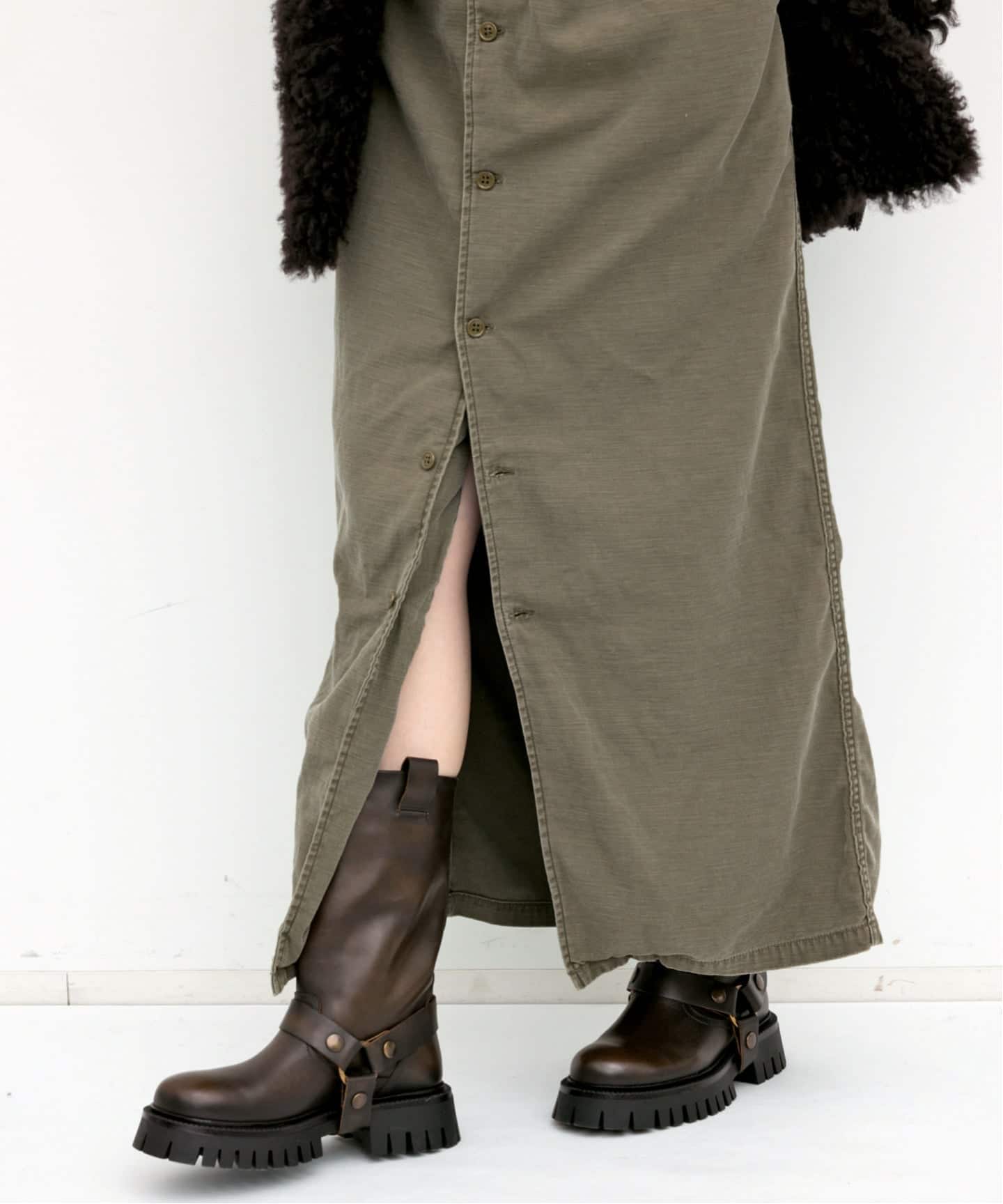 アパルトモン　レミ レリーフLONG SHIRT DRESS REMI RELIEF/レミ レリーフ】 MILITARY SHIRTS DRESS（シャツ