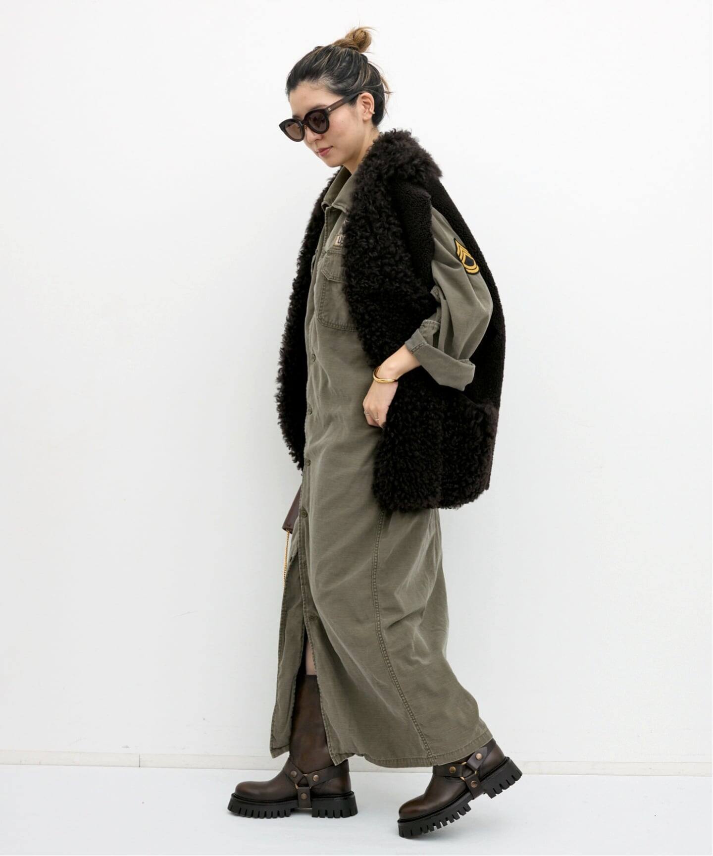 REMI RELIEF/レミ レリーフ】 MILITARY SHIRTS DRESS（シャツ 