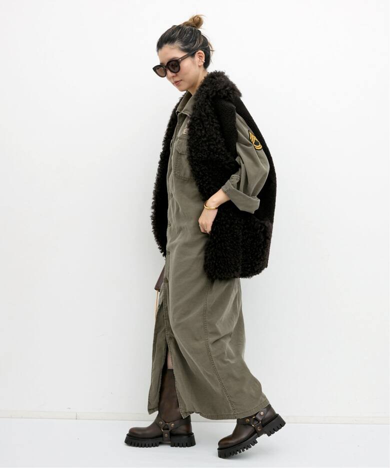 REMI RELIEF/レミ レリーフ】 MILITARY SHIRTS DRESS（シャツ 