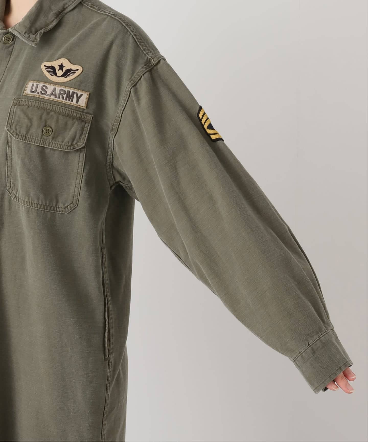 REMI RELIEF/レミ レリーフ】 MILITARY SHIRTS DRESS（シャツ