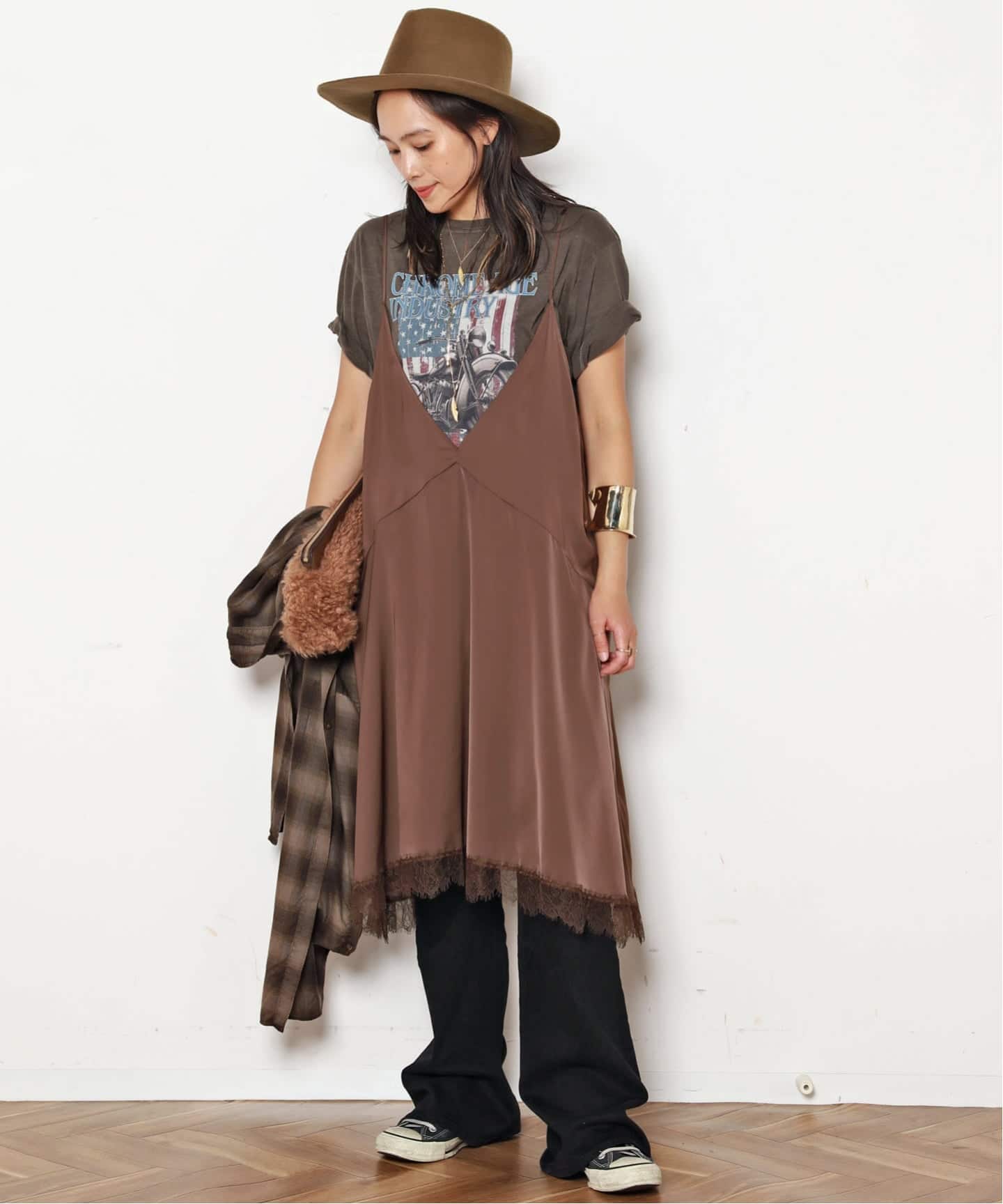 AP STUDIO NEW レースドッキングワンピース　2025秋/冬 NEWレースドッキングワンピース（ワンピース）｜AP STUDIO（エーピー