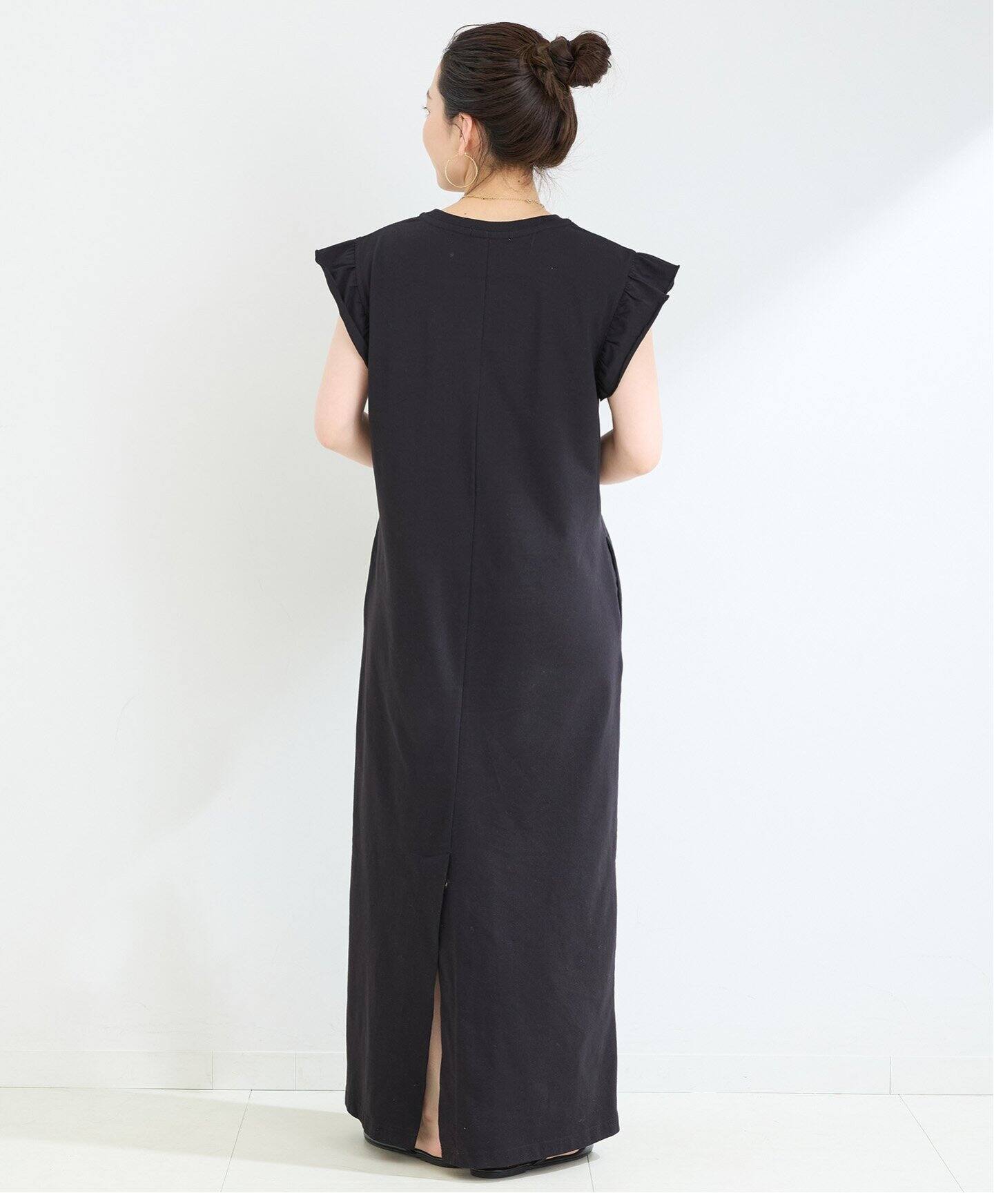 B.C STOCK｜《予約》手洗い可 / ボイルVネックマキシワンピース