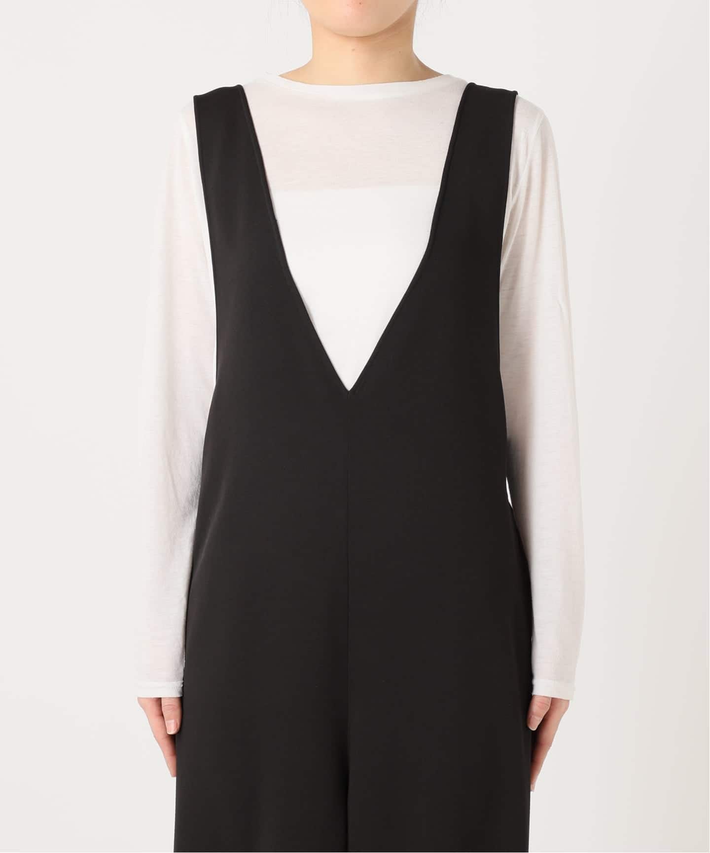 追加》ウォッシャブル / ディープVリーンサロペット（サロペット