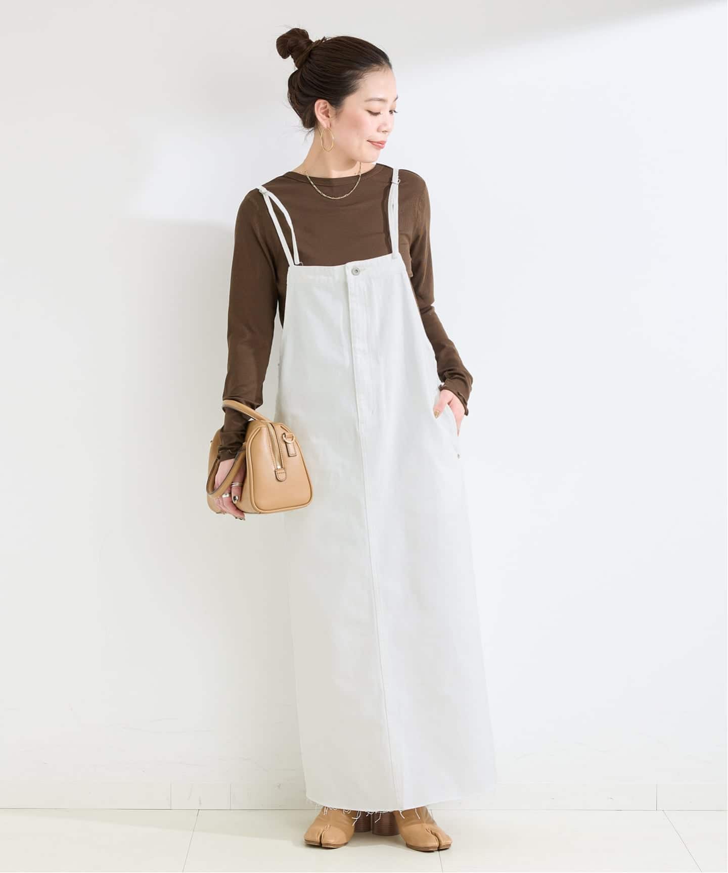 ウォッシャブル / DU JOUR / デュ ジュール SQUARE JEAN PINAFORE