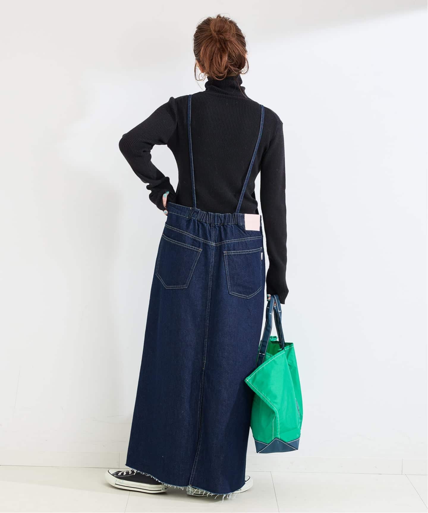 完売ウォッシャブル / デュ ジュール SQUARE JEAN PINAFORE ウォッシャブル / DU JOUR / デュ ジュール SQUARE JEAN PINAFORE