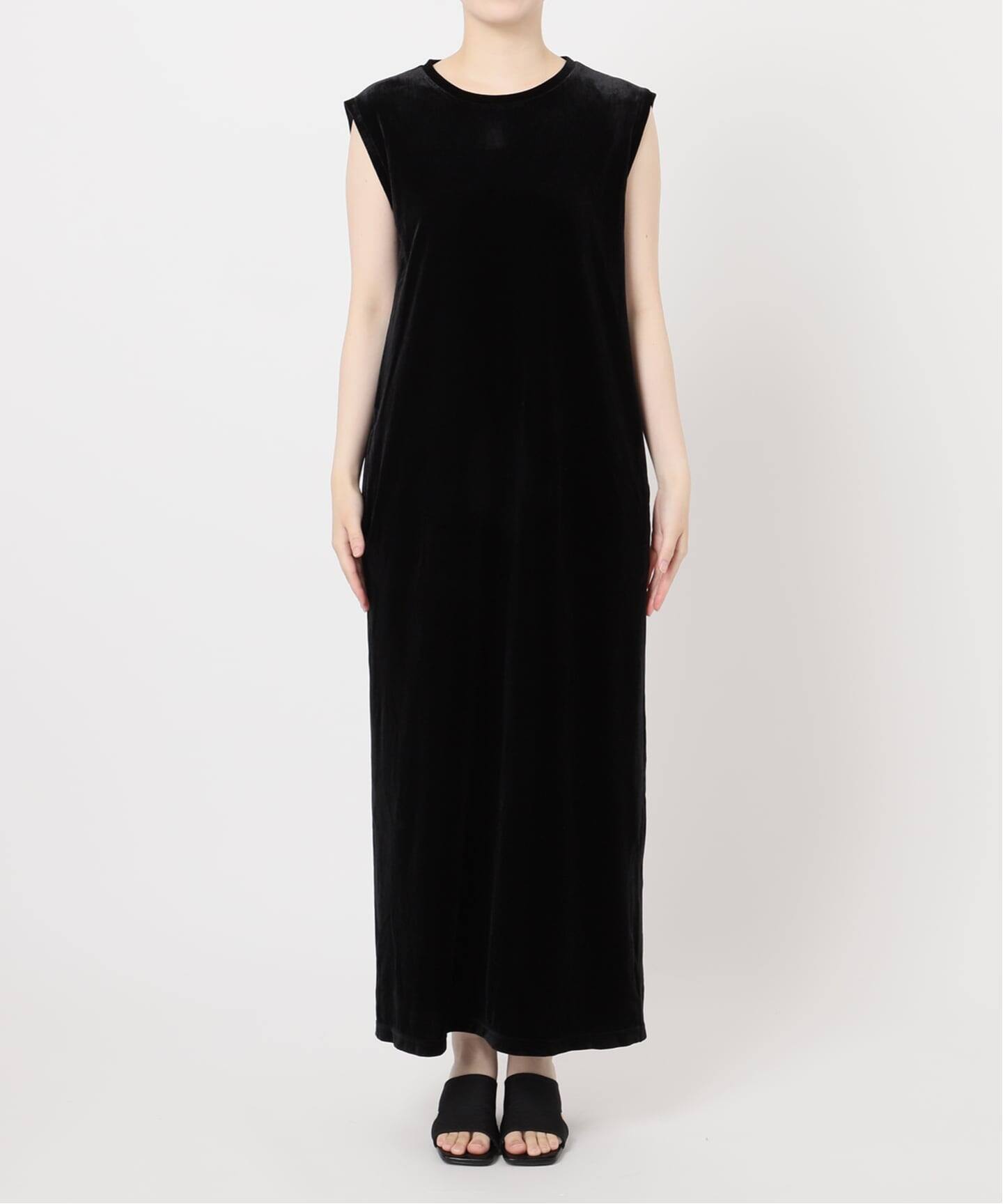 手洗い可 / クレープベロア Iラインワンピース（ワンピース