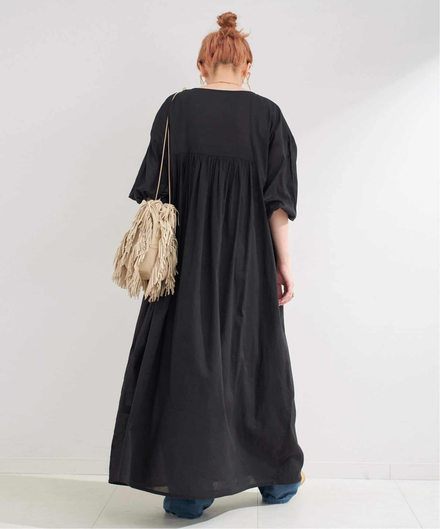 ★はなけいやん様★B.C STOCK ウォッシャブル ドットVネックワンピース B.C STOCK｜ウォッシャブル / ドット無地Vネックワンピース