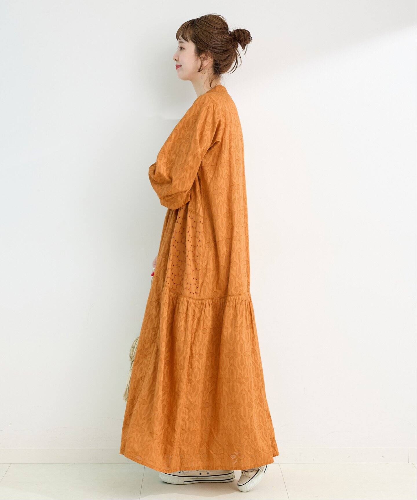 手洗い可 / ジャカードシフリーL/Sワンピース(ワンピース 手洗い可 / ジャカードシフリーL/Sワンピース(ワンピース