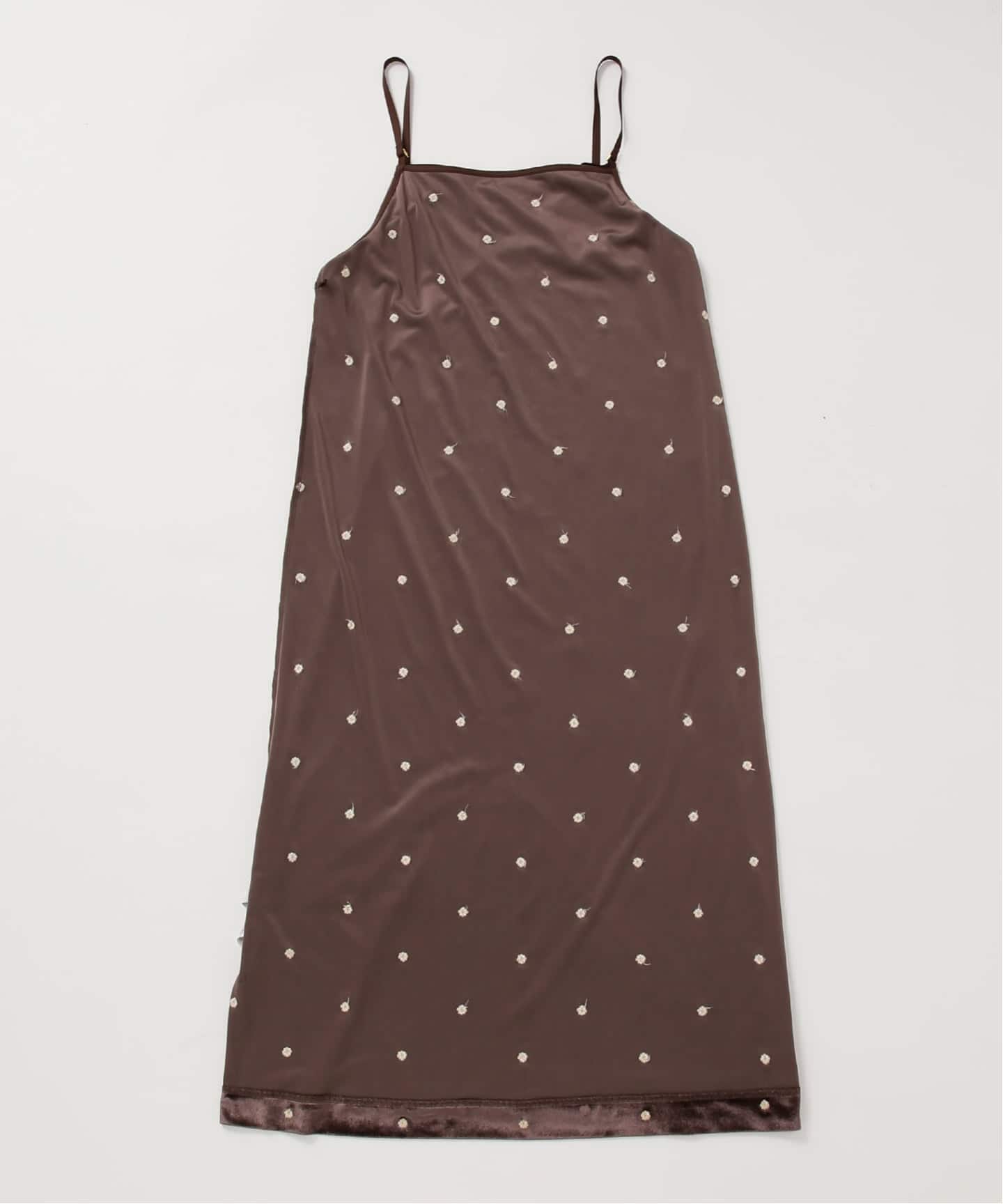 追加4》【WEB限定】手洗い可 / ベロアフラワー刺繍ワンピース