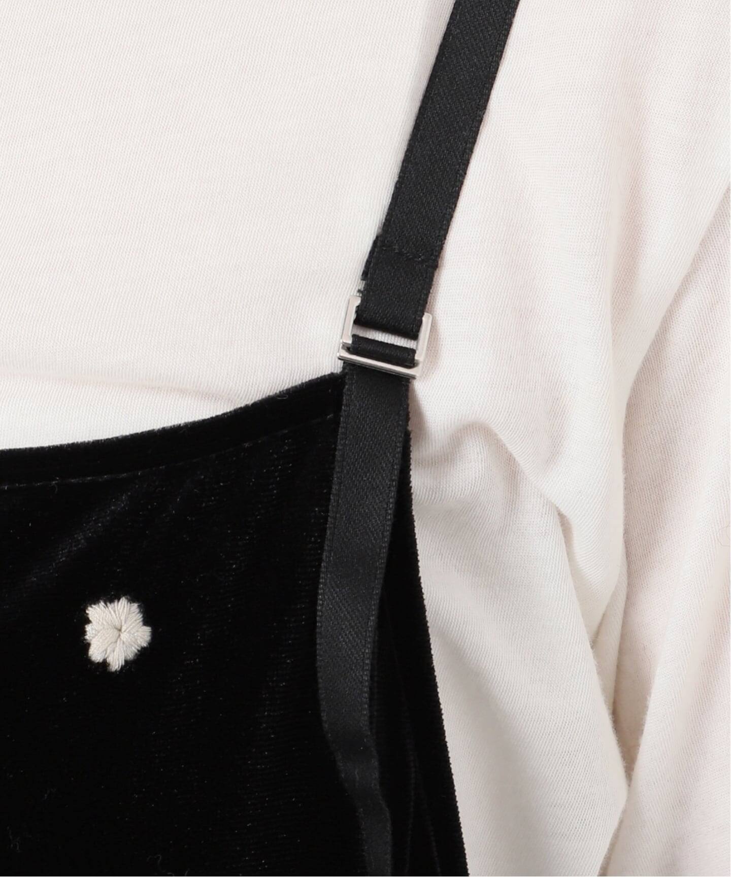 新品未使用♡B.Cストック♡完売品♡ベロアフラワー刺繍ワンピース♡BK♡ B.C STOCK（ベーセーストック） ワンピース 「追加6」「WEB限定