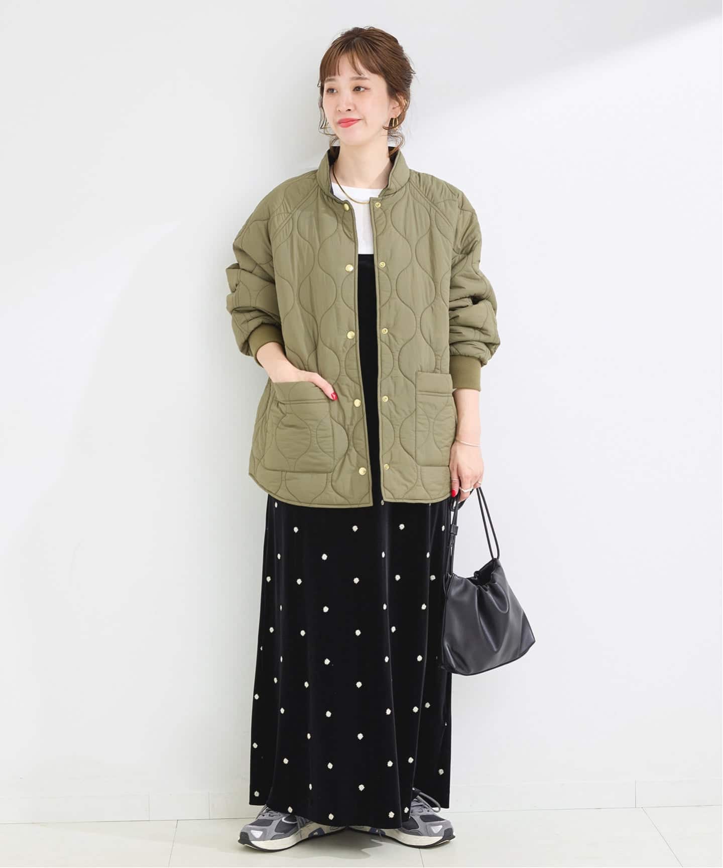 追加6予約》【WEB限定】手洗い可 / ベロアフラワー刺繍ワンピース