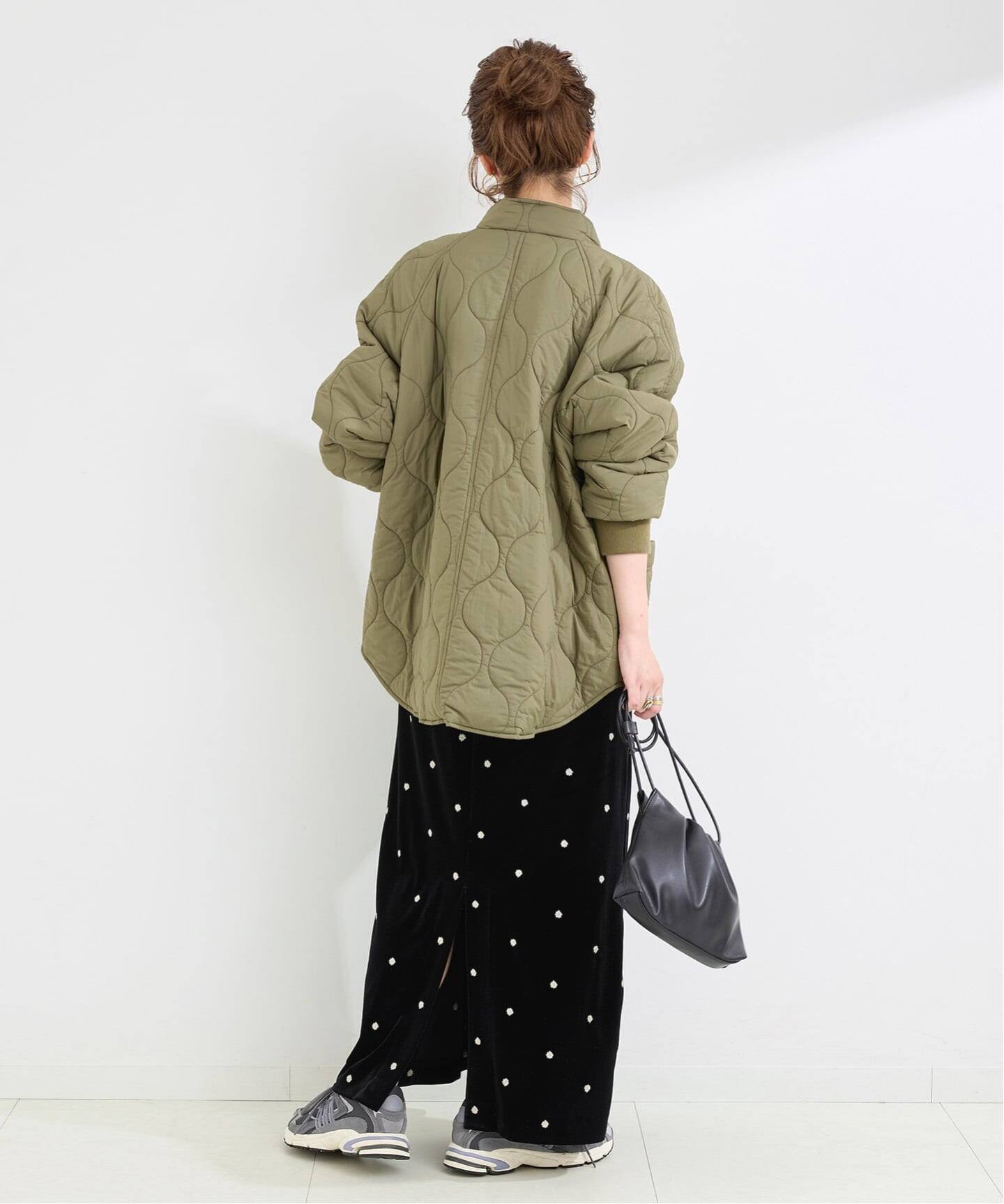 追加6予約》【WEB限定】手洗い可 / ベロアフラワー刺繍ワンピース