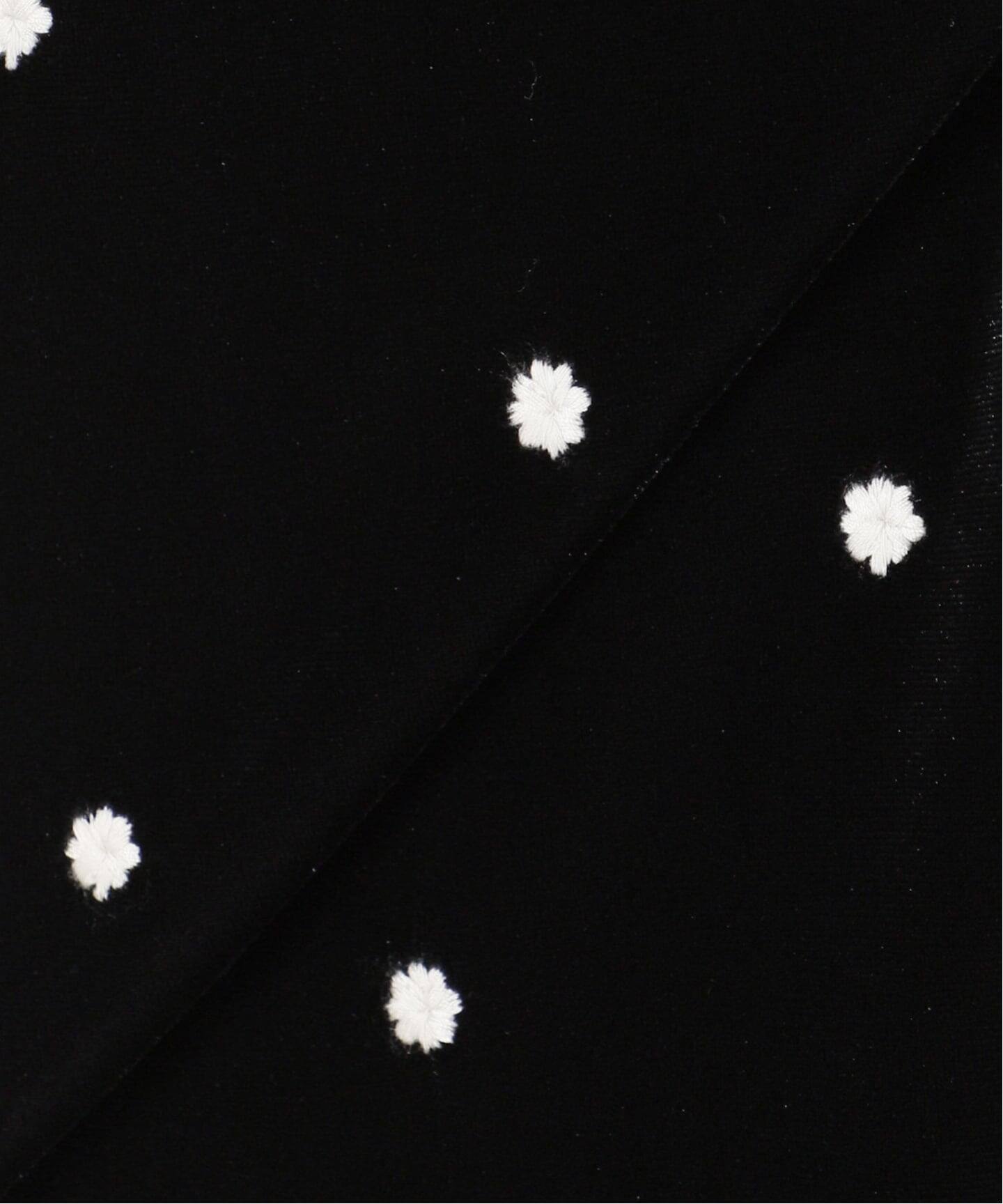 追加6》【WEB限定】手洗い可 / ベロアフラワー刺繍ワンピース