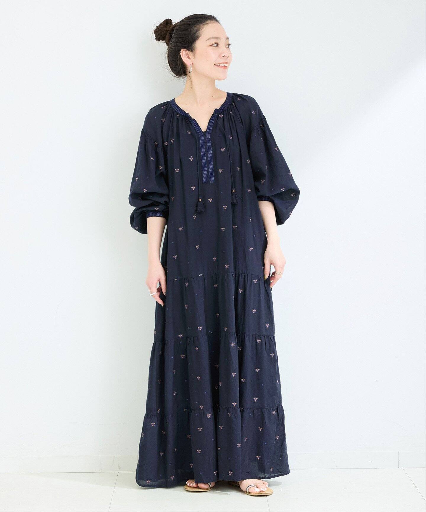 予約》フラワー刺繍ワンピース（ワンピース）｜B.C STOCK（ベーセー 