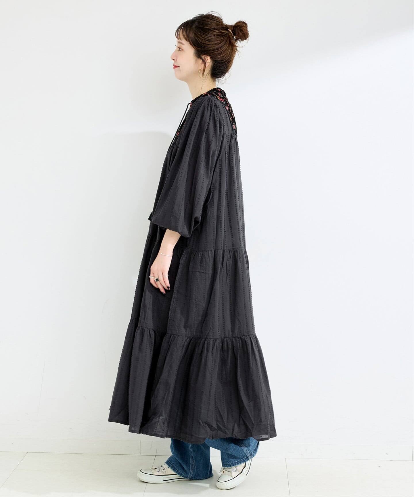 WEB限定】手洗い可 / FANAKA / ファナカ ボヘミア刺繍ワンピース