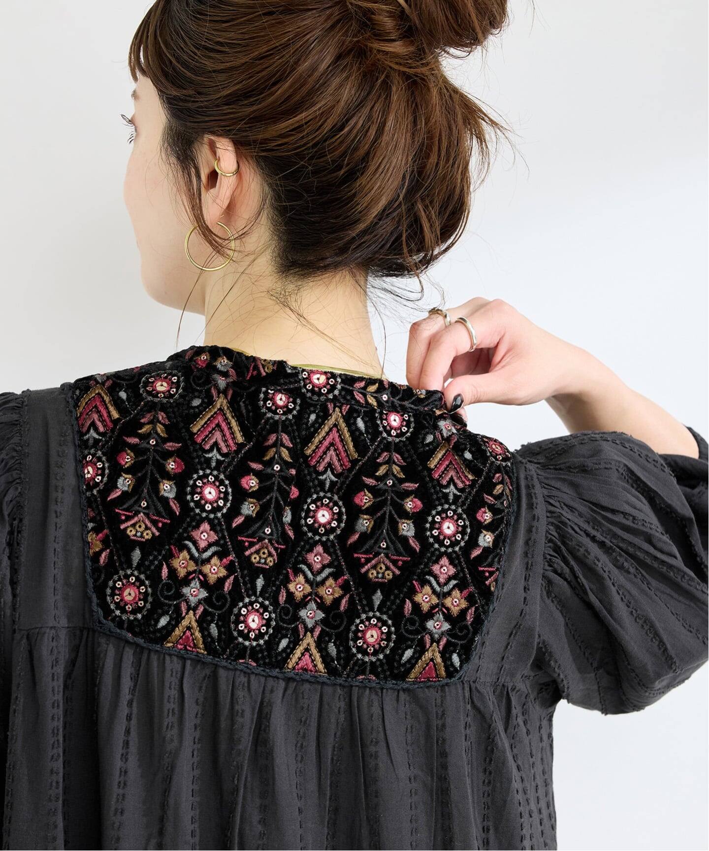 WEB限定】手洗い可 / FANAKA / ファナカ ボヘミア刺繍ワンピース