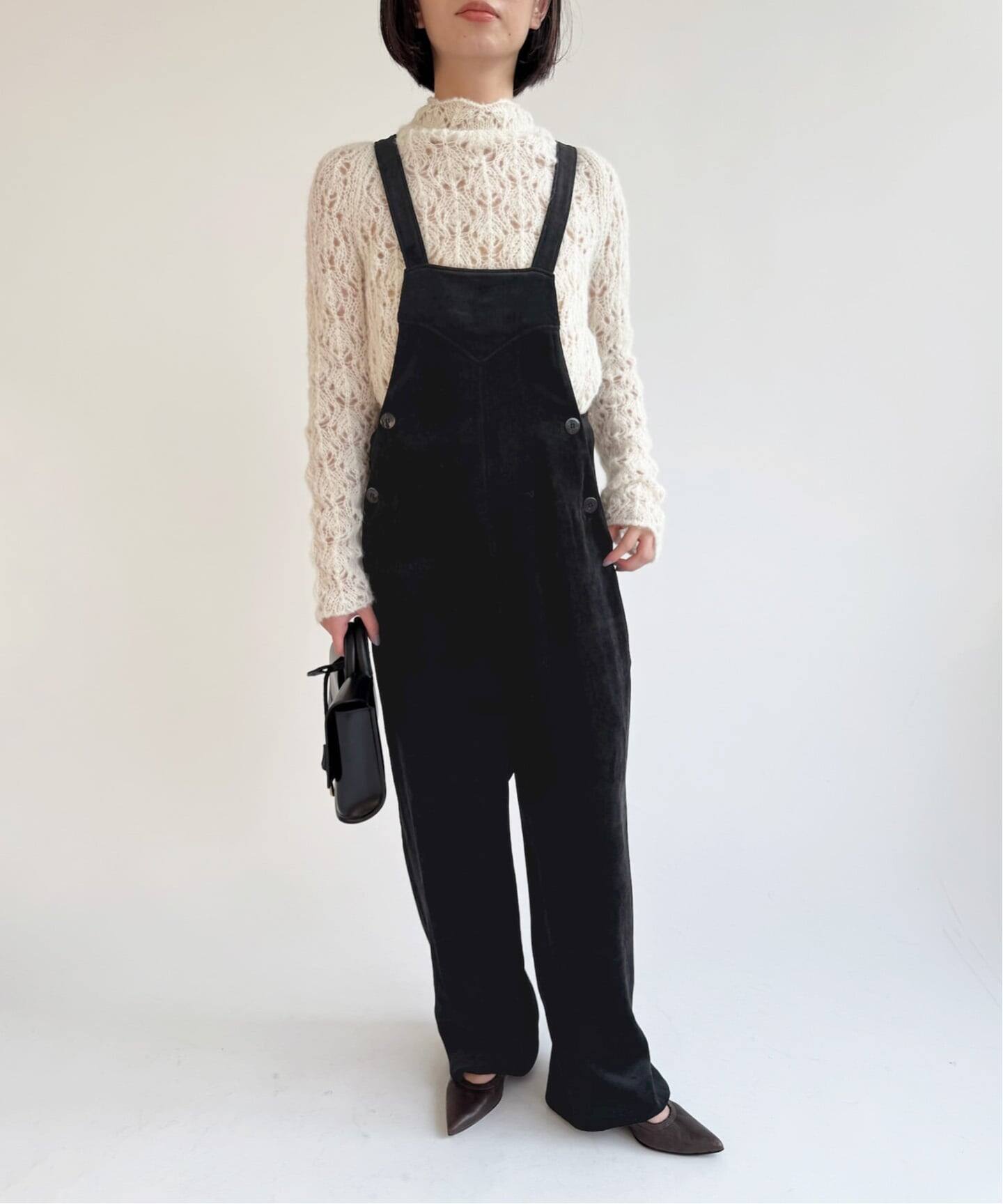 edit for lulu ベロア オールインワン サロペット ベルベットオールインワン（サロペット／オーバーオール）｜EDIT