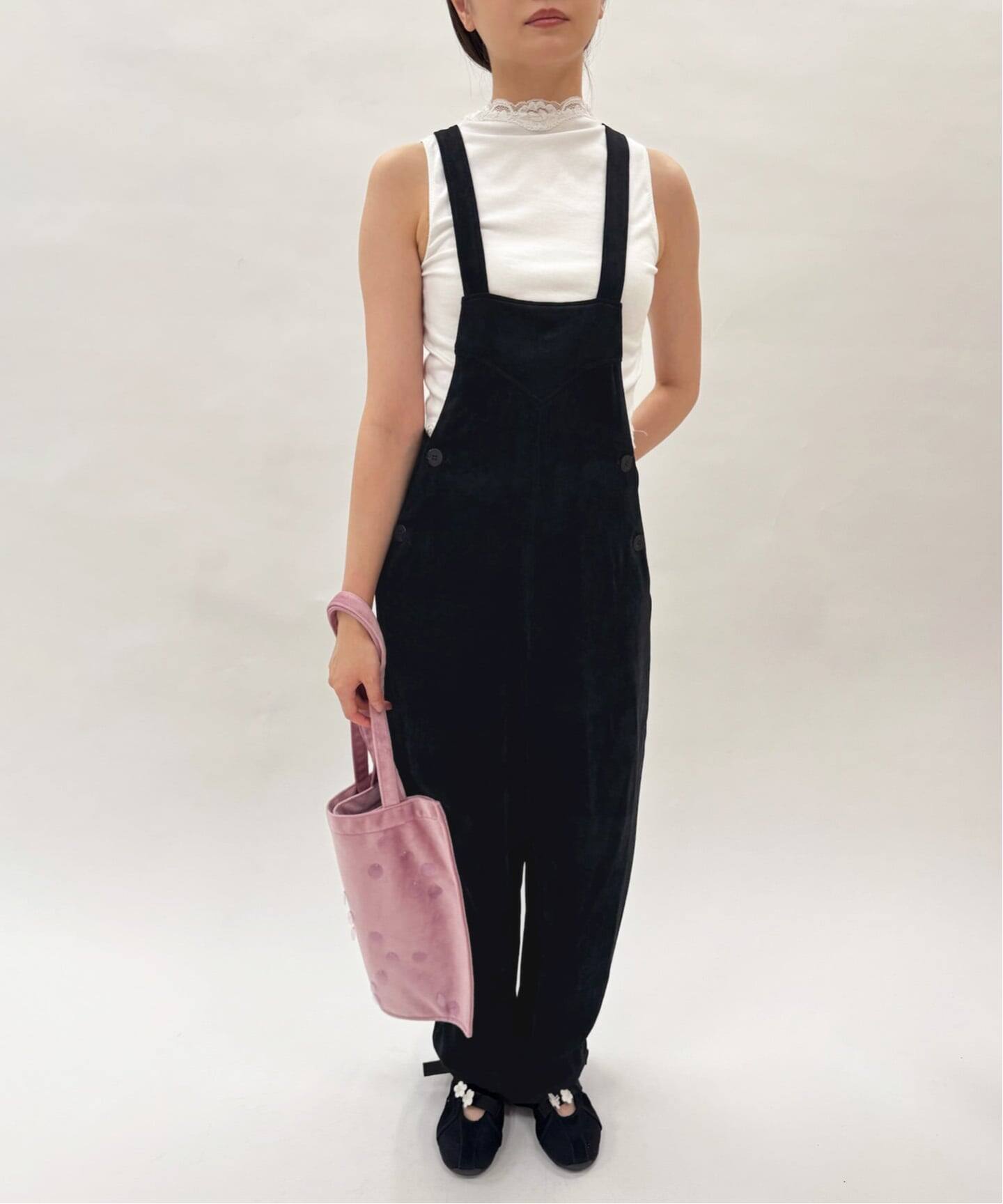 edit for lulu ベロア オールインワン サロペット ベルベットオールインワン（サロペット／オーバーオール）｜EDIT.FOR