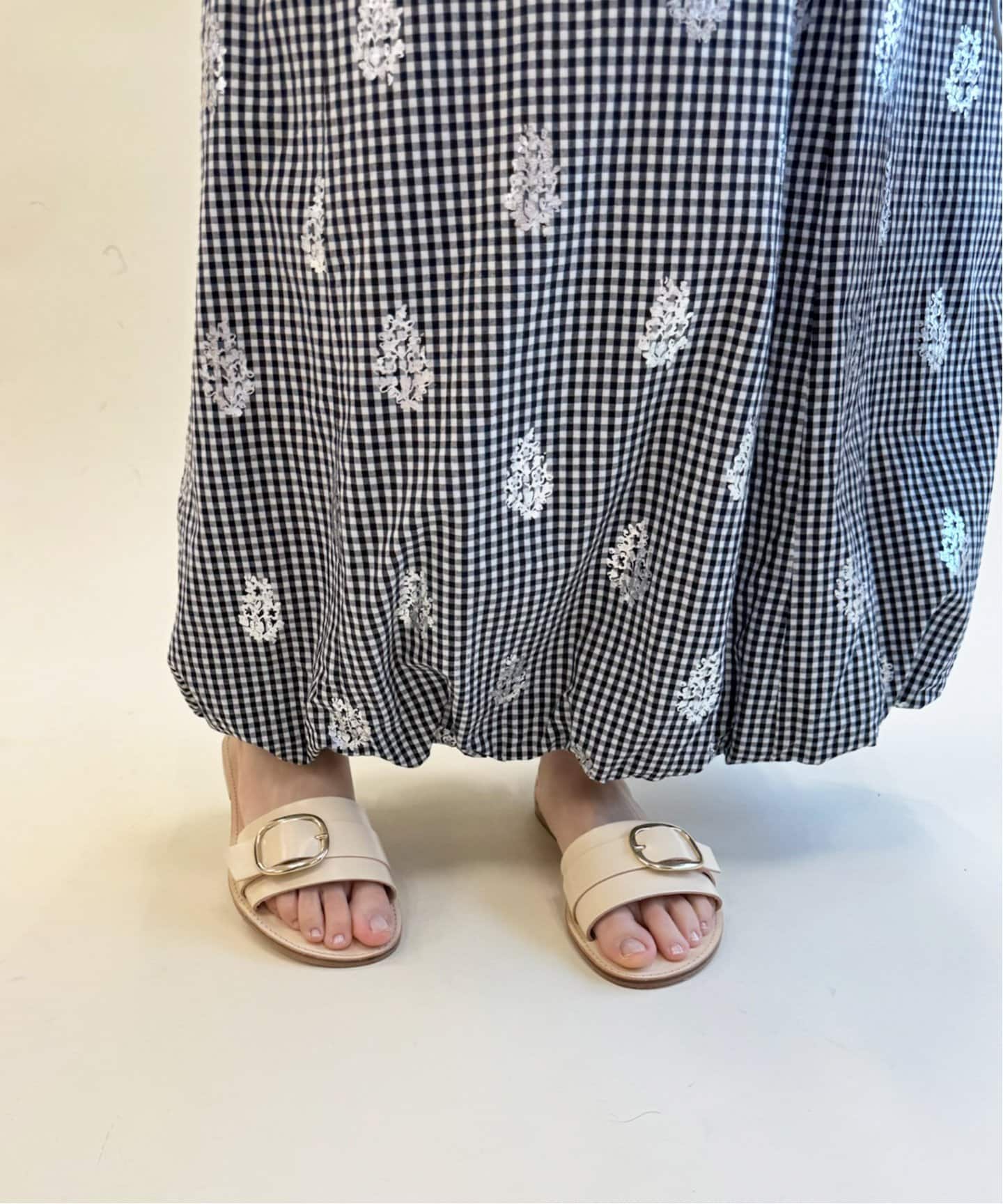 ne Quittez pas Poplin Foil ロングワンピース 追加》【ne Quittez pas / ヌキテパ】POPLIN FOIL PRINT SLEEVEL