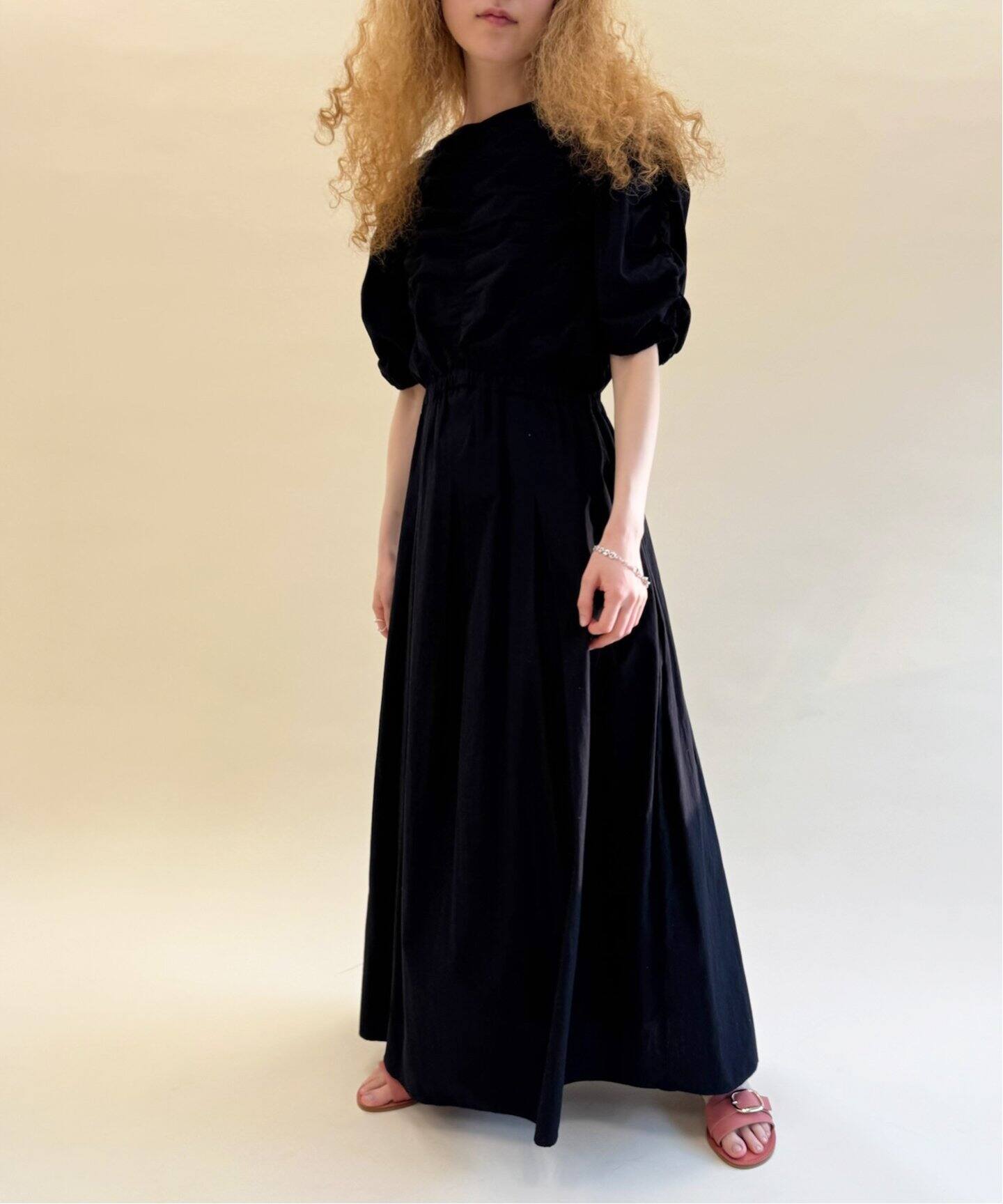 ne Quittez pas / ヌキテパ】COTTON DOBBY CHECK SHIRRI