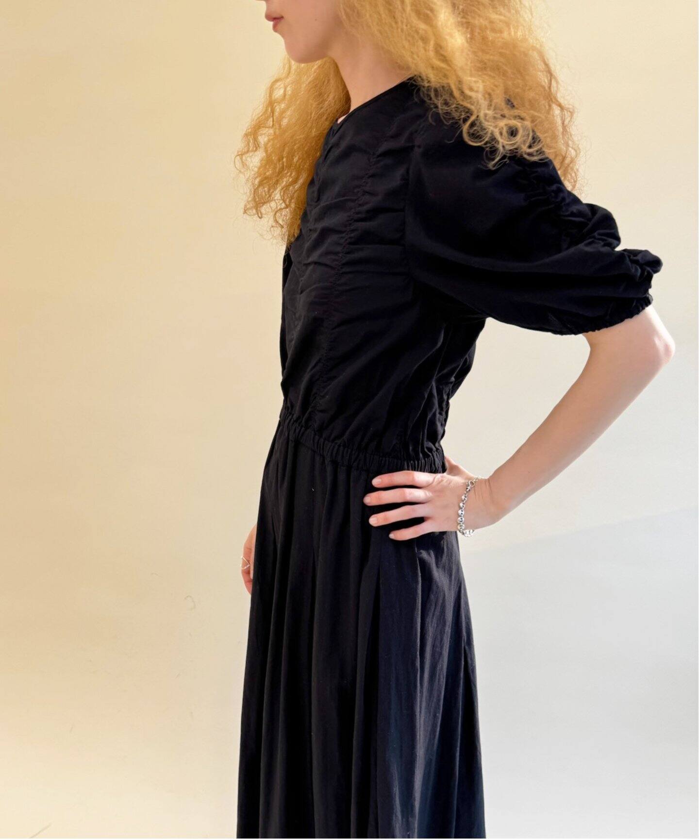 ne Quittez pas / ヌキテパ】COTTON DOBBY CHECK SHIRRI