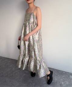 ne Quittez pas/ヌキテパ】POLY DUPION FLOWER PRINT（ワンピース 