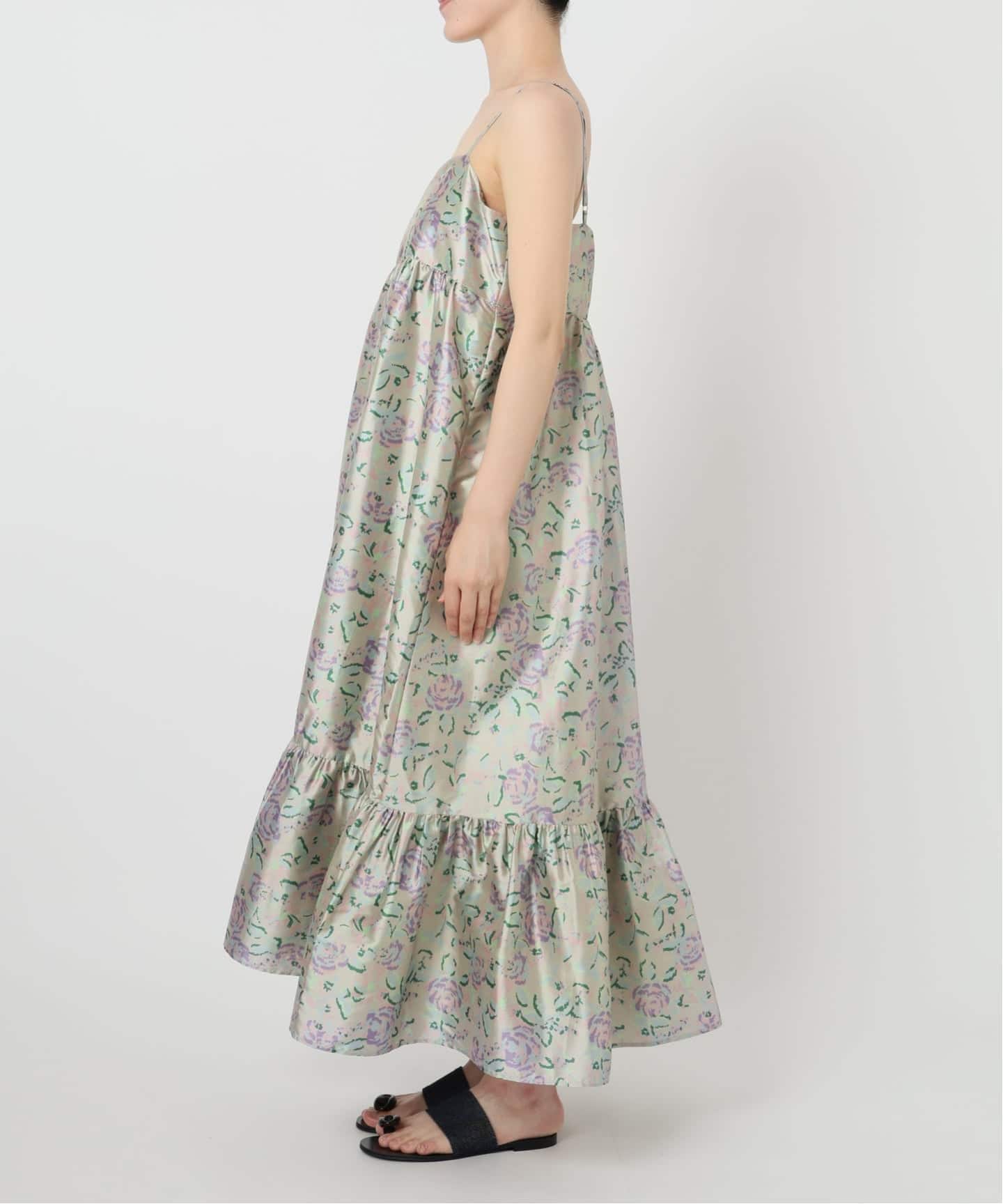 Ｊ＆Ｋanimalsワンピース　はるちゃん　完売品　限定ショコラティエ 予約》【ne Quittez pas/ヌキテパ】POLY DUPION FLOWER PRINT