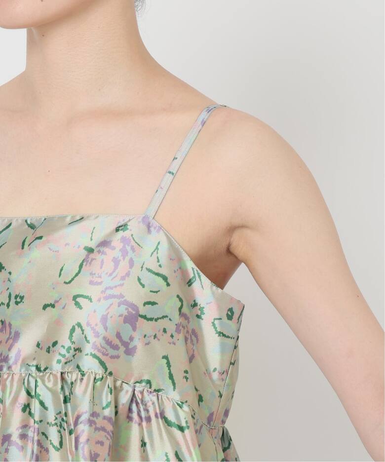 ne Quittez pas/ヌキテパ】POLY DUPION FLOWER PRINT（ワンピース 