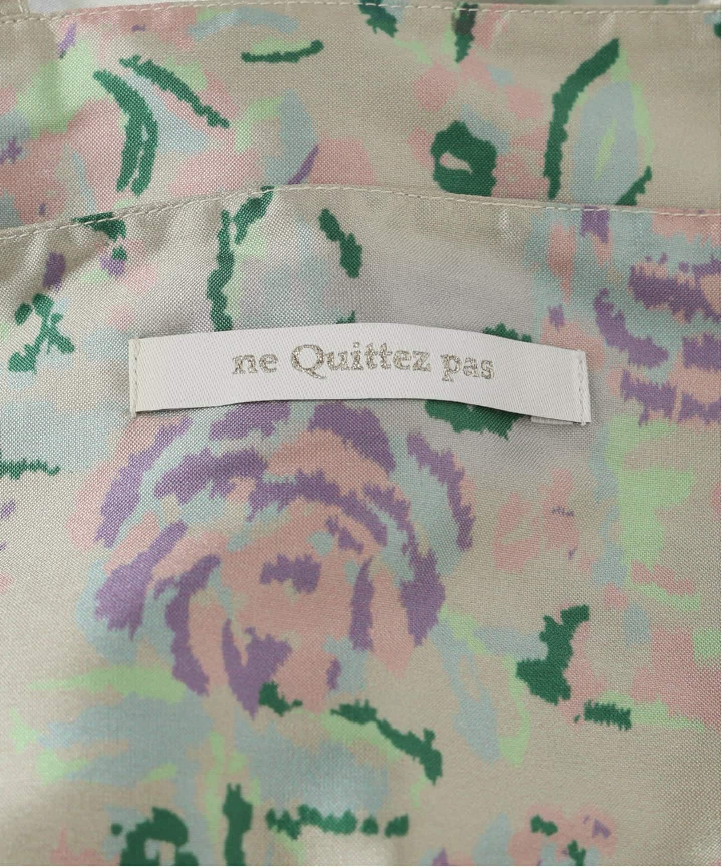 ne Quittez pas/ヌキテパ】POLY DUPION FLOWER PRINT（ワンピース