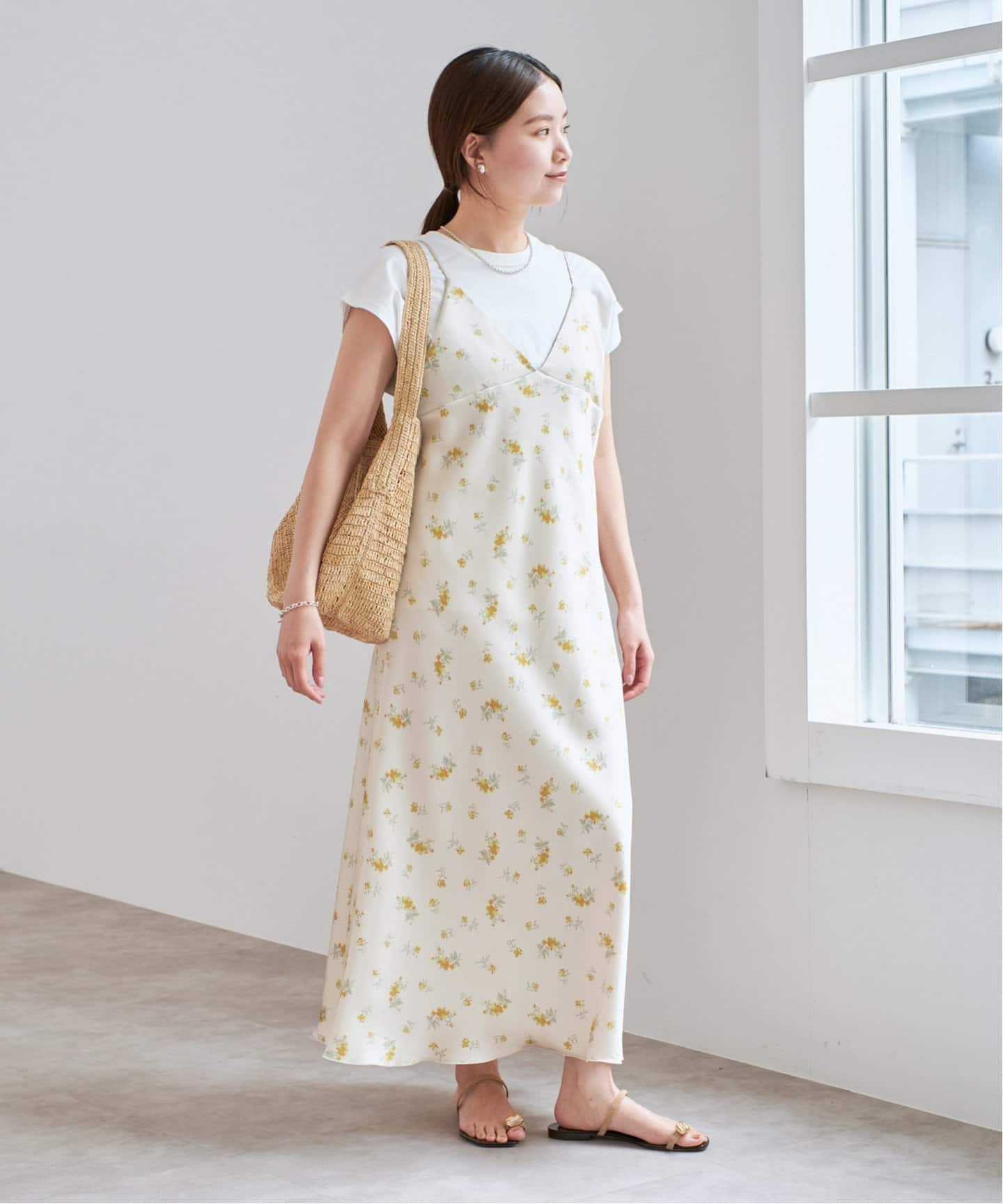☆美品☆　IENA イエナ　フラワープリントワンピース バックリボン　花柄　38 IENA（イエナ）の「《予約》フラワープリントワンピース