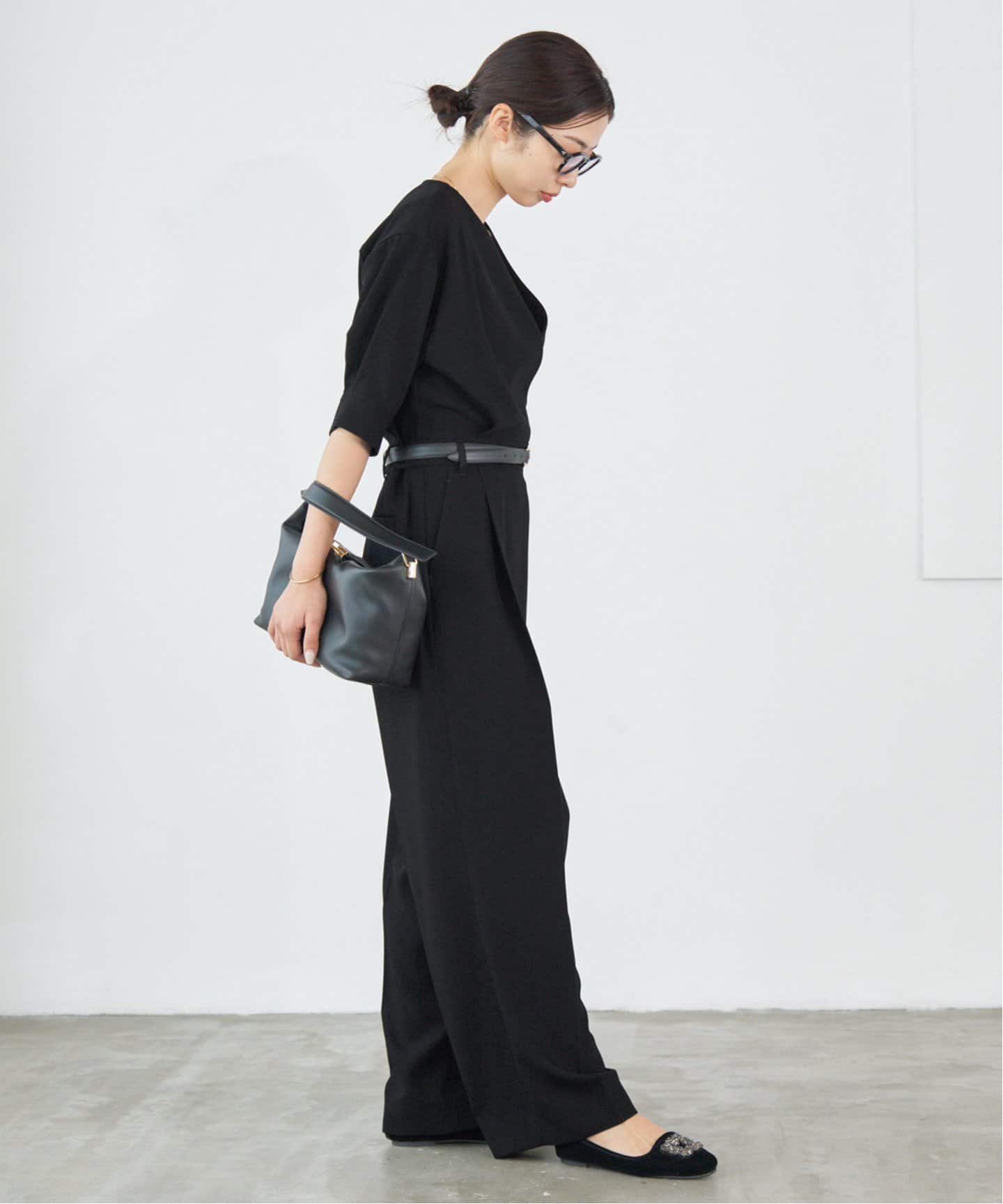 カシュクール ハーフスリーブオールインワン（つなぎ／オールインワン