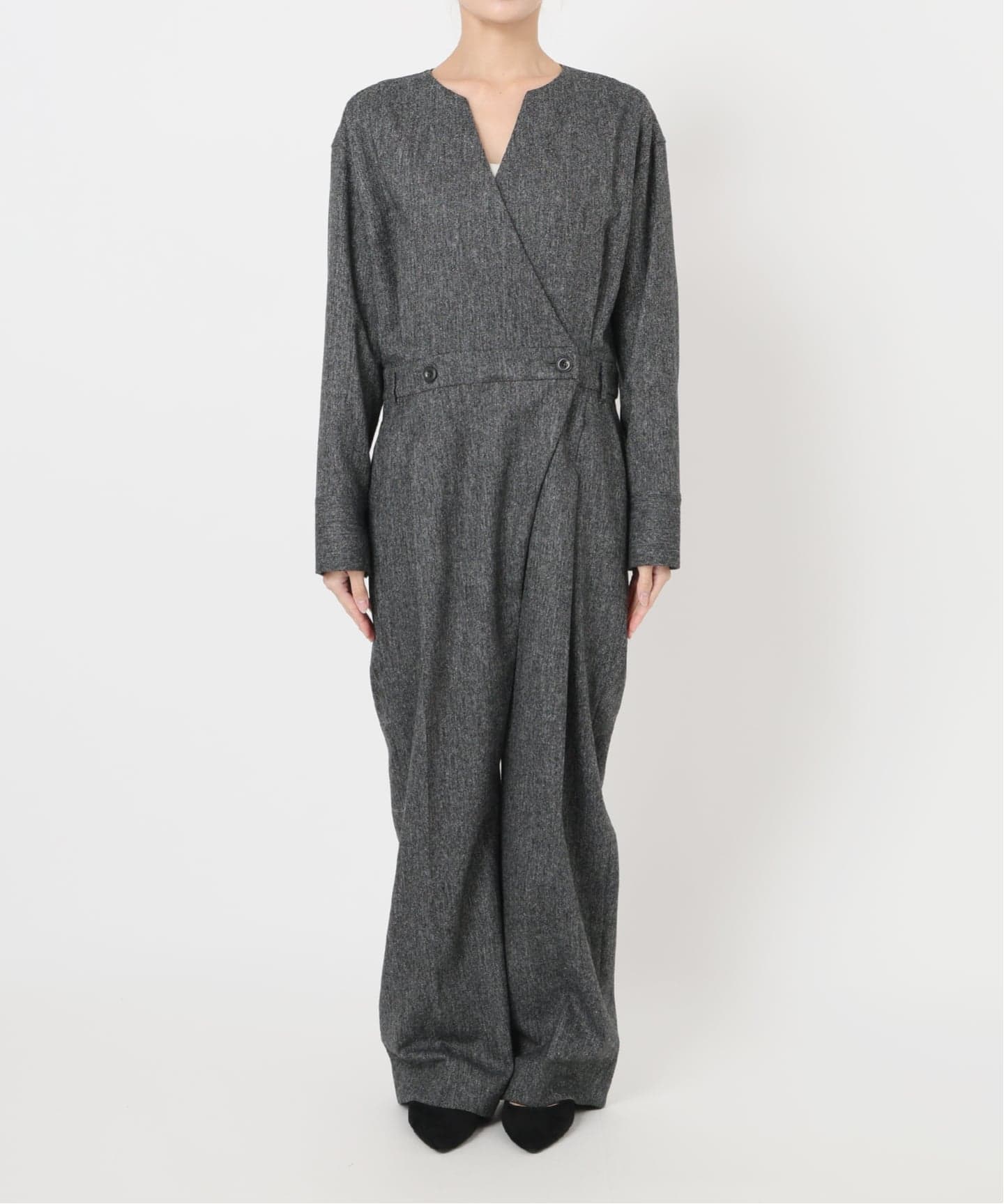 ❣️大人気　❣️今季物　❣️完売品　IENA オールインワン ウォッシャブルカシュクールオールインワン（つなぎ