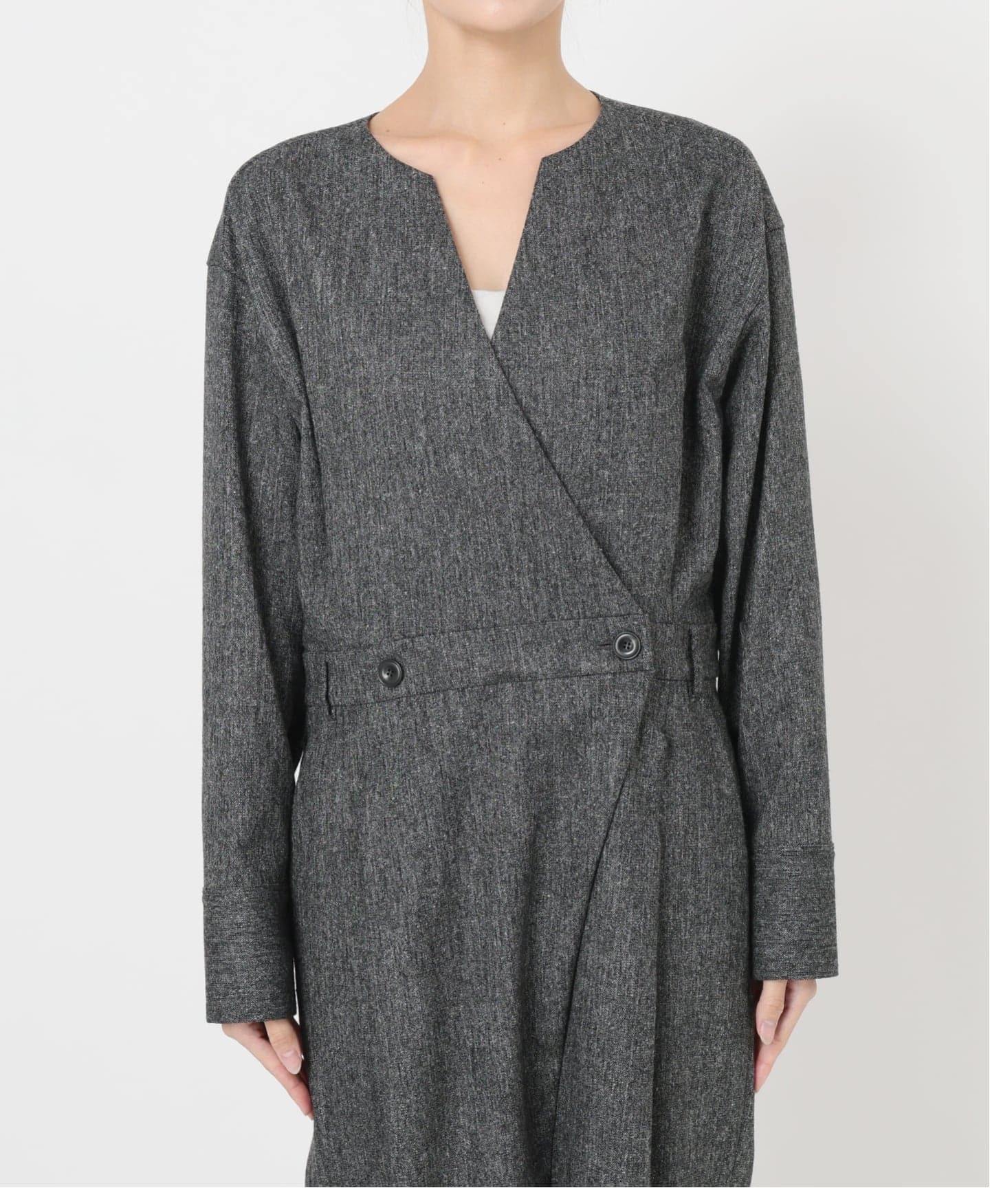 ウォッシャブルカシュクールオールインワン（つなぎ