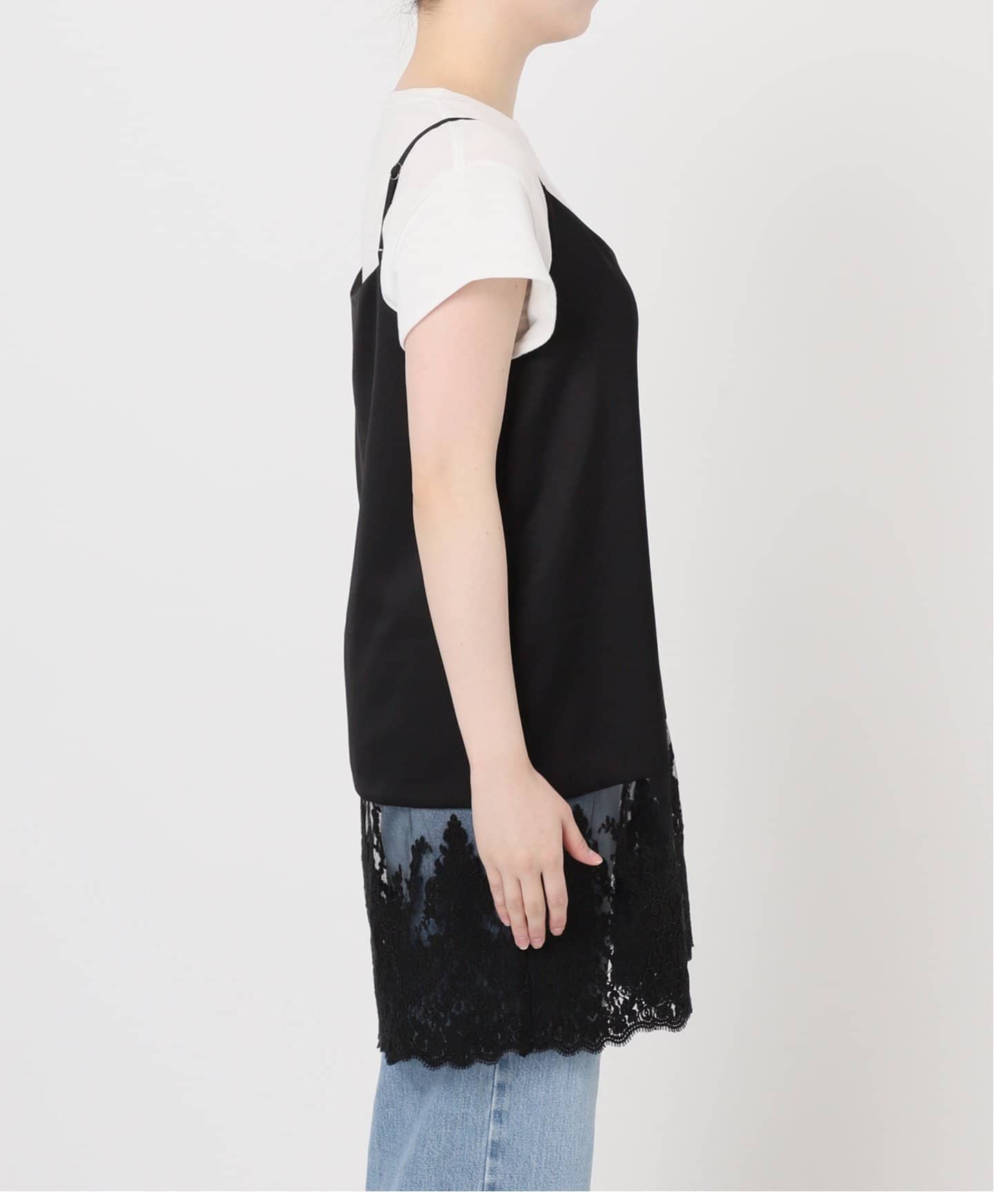 定価以下 新品タグ付 匿名 IENA Satinレース キャミソールワンピース イエナ IENA Satinレース キャミソールワンピース （ブラック