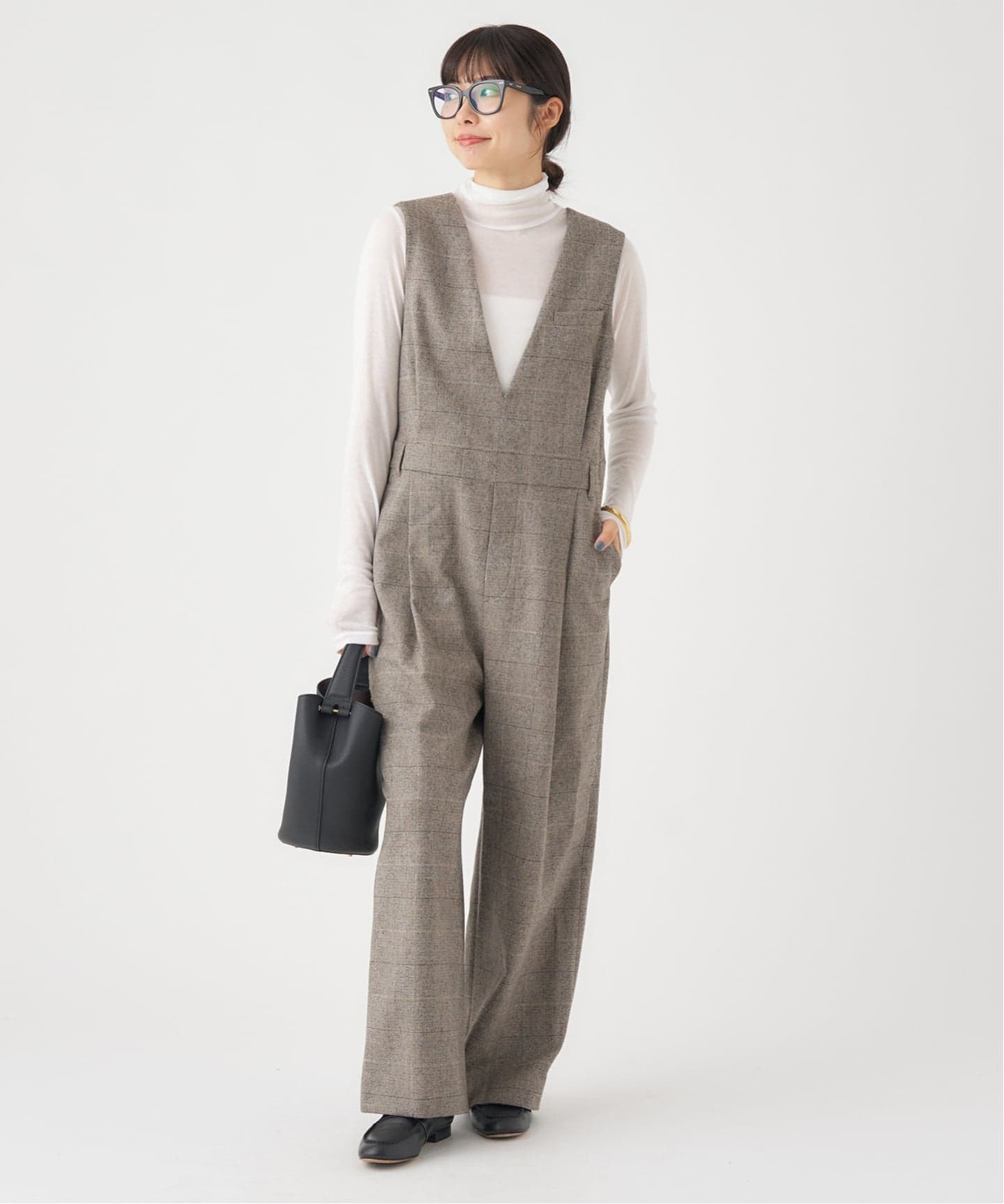 ソフトチェック サロペット（サロペット／オーバーオール）｜IENA