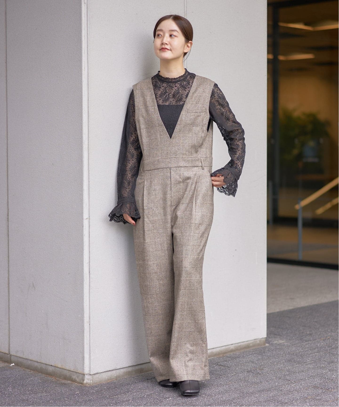 ソフトチェック サロペット（サロペット／オーバーオール）｜IENA