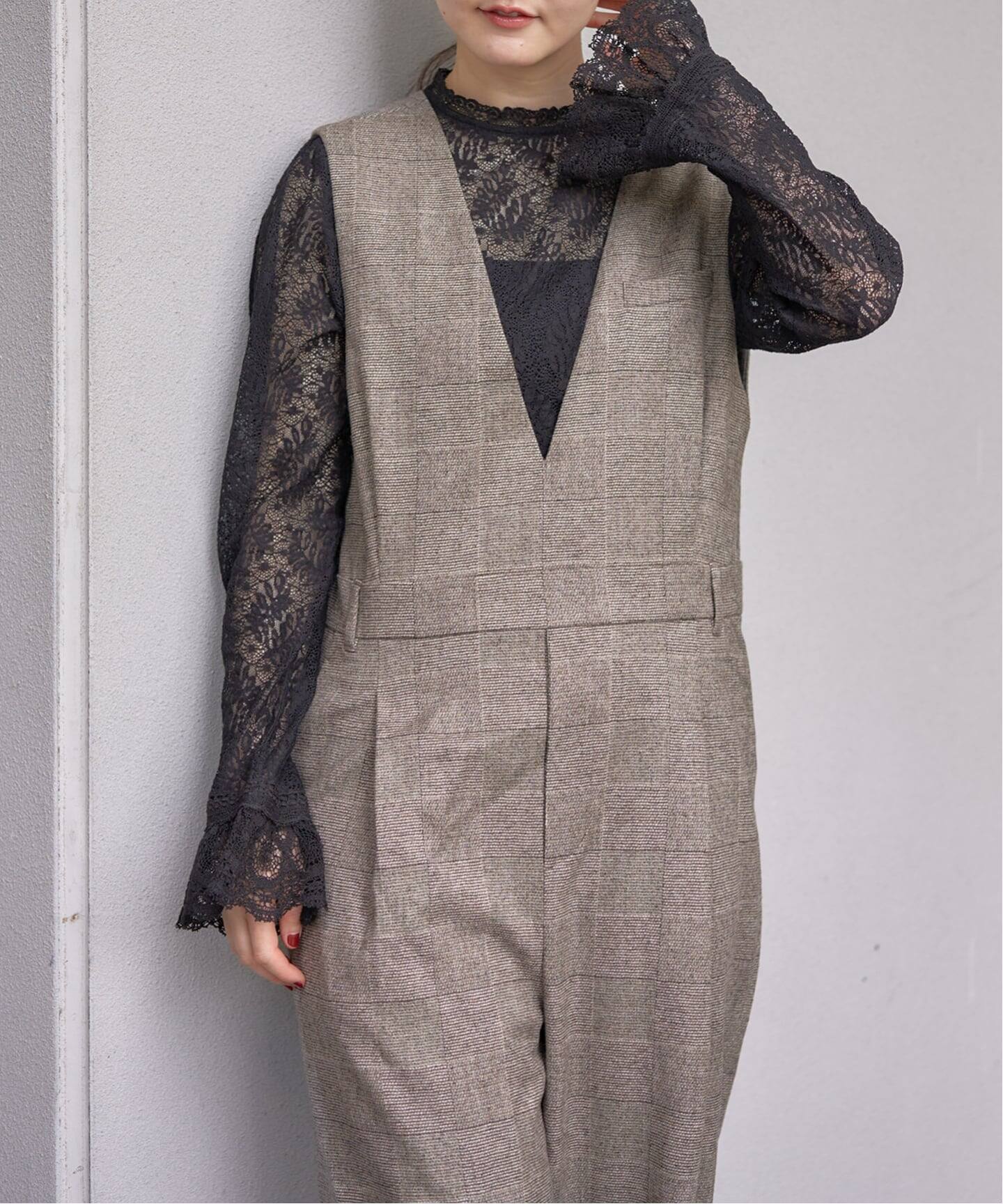 ソフトチェック サロペット（サロペット／オーバーオール）｜IENA