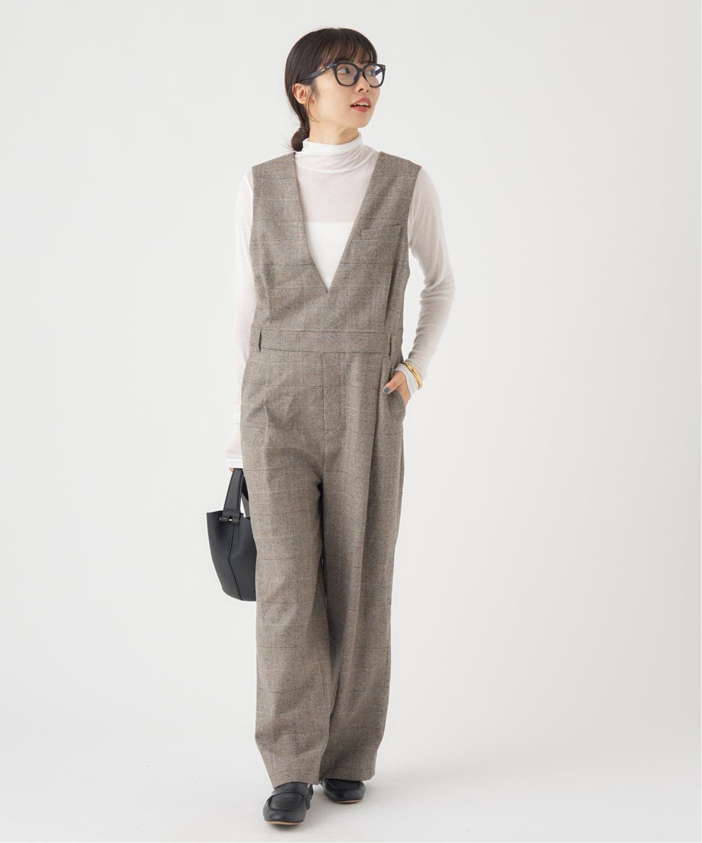 ソフトチェック サロペット（サロペット／オーバーオール）｜IENA